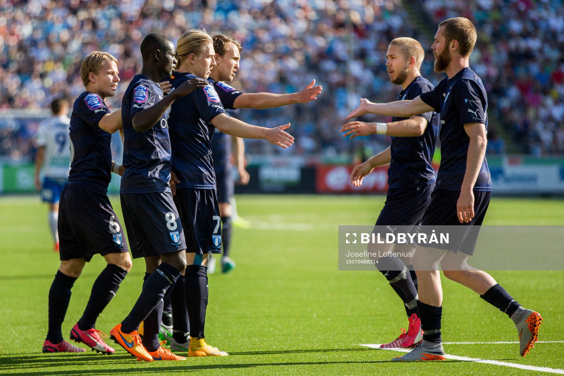 Malmö FFs spelare jublar