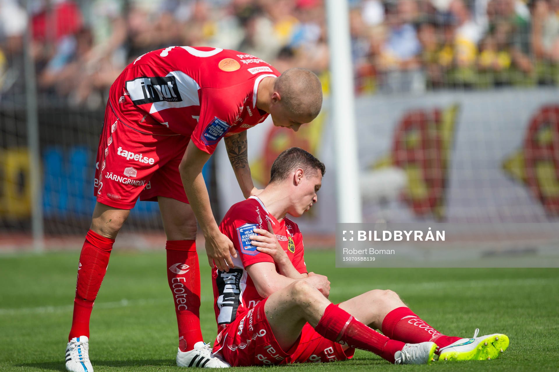 Elfsborgs Jesper Manns och Elfsborgs Jon Jönsson (sitter