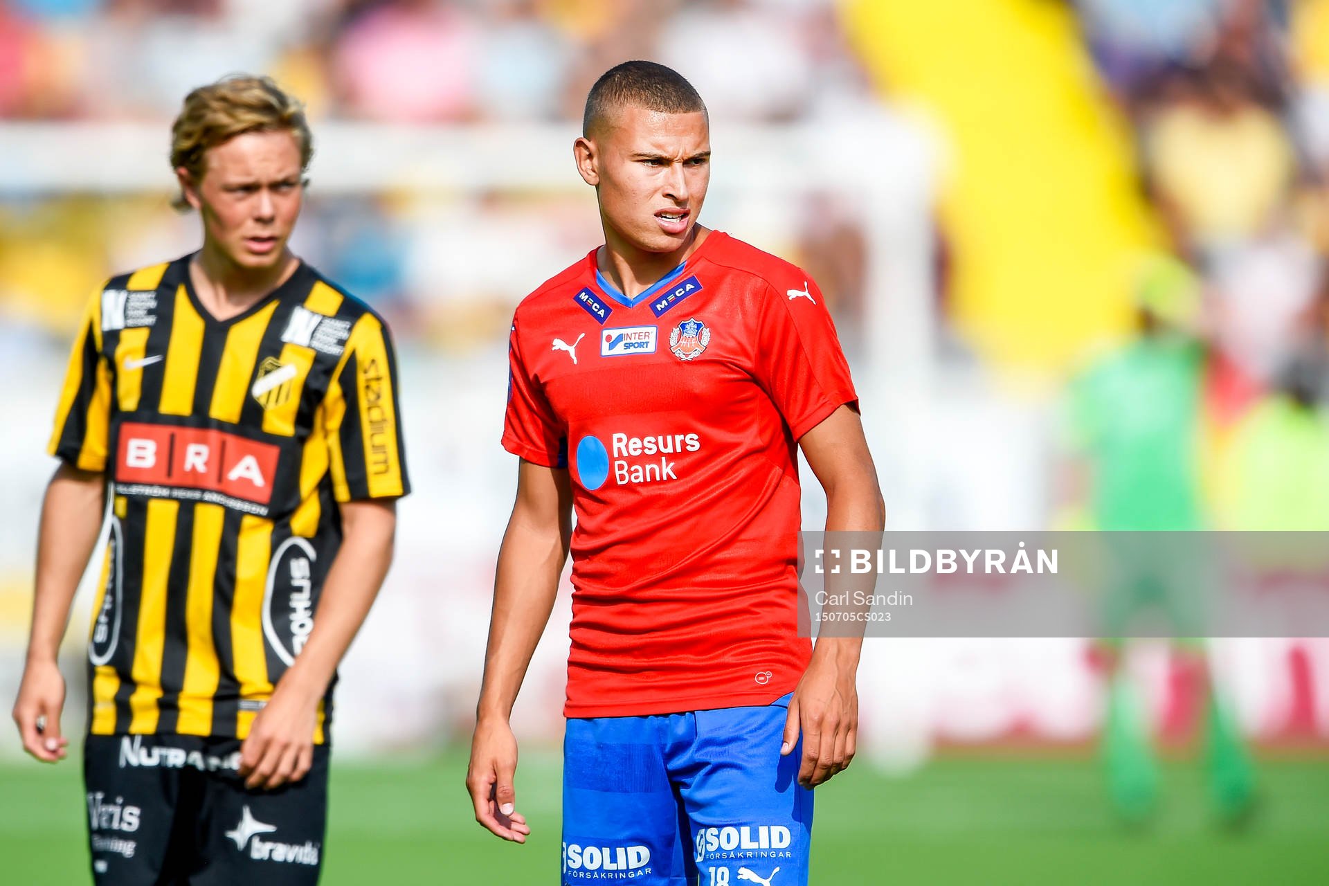 Häckens Joel Andersson och Helsingborgs Jordan Larsson