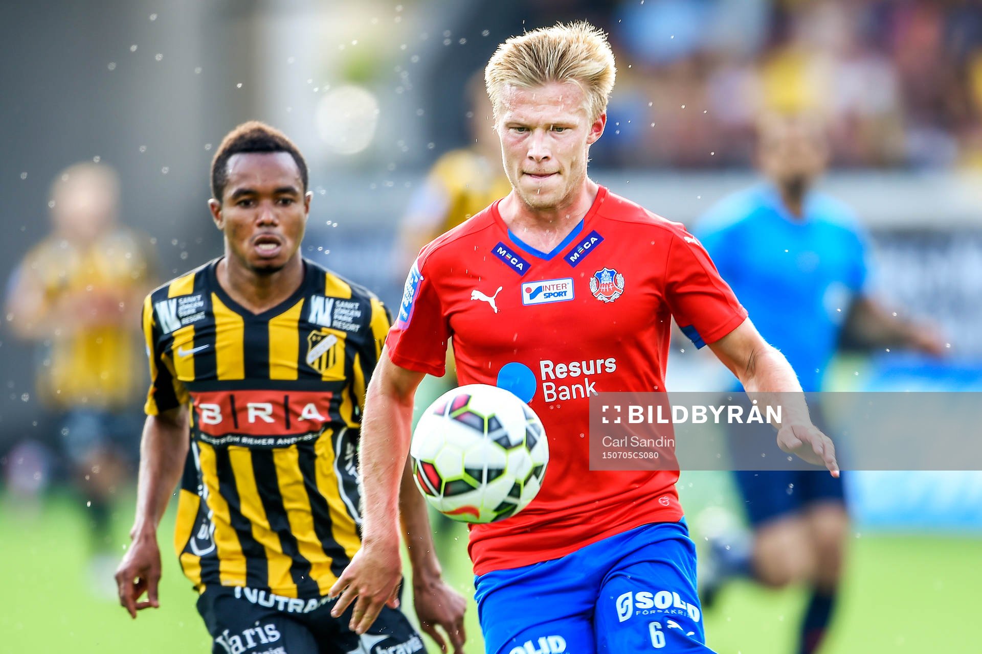 Häckens Nasiru Mohammed och Helsingborgs Andreas Landgren