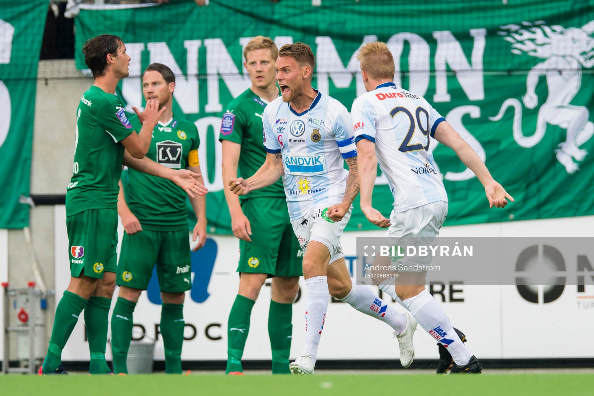 Gefles David Fällman firar 1-0