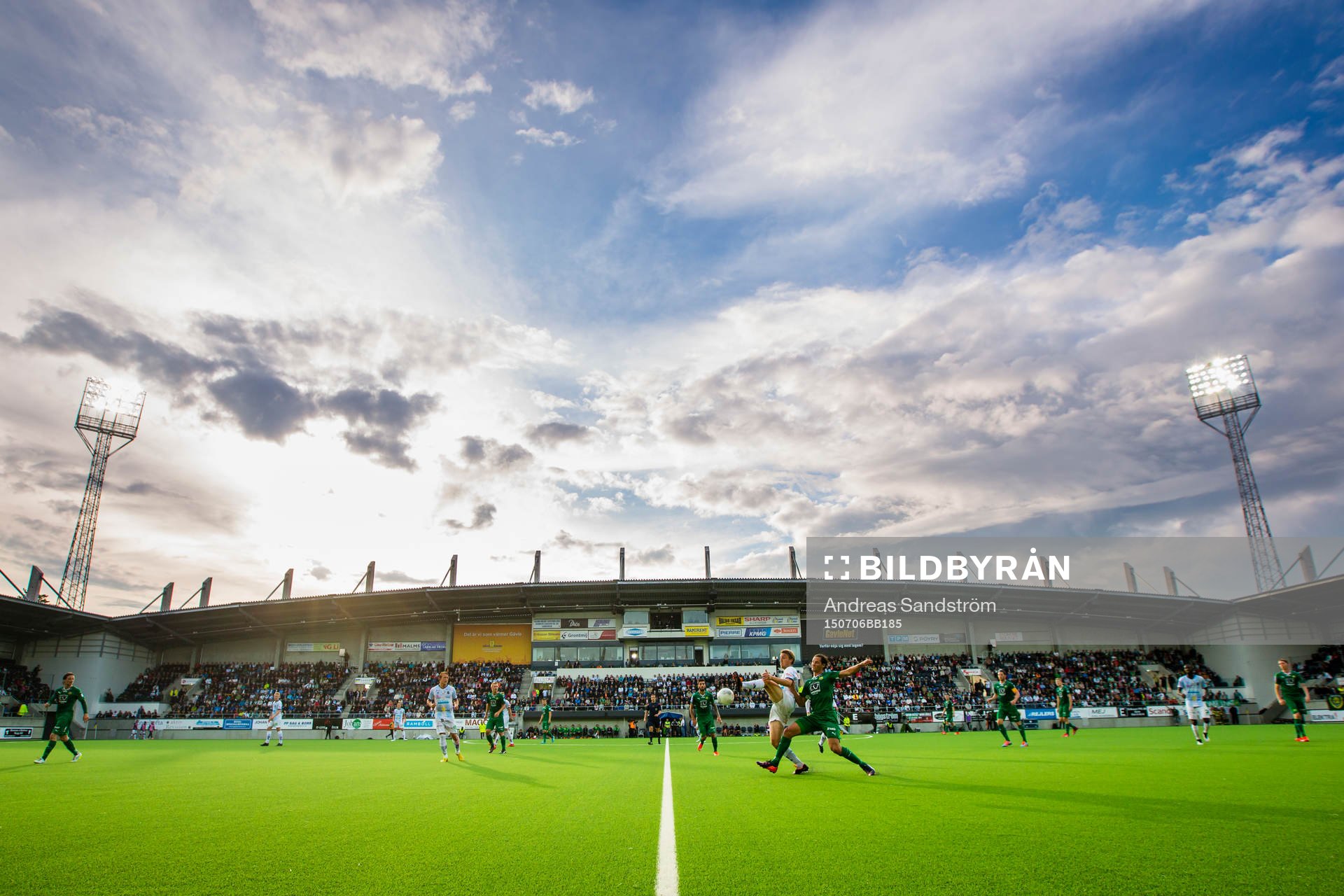 Generell vy över Gavlevallen när Hammarbys Philip Haglund