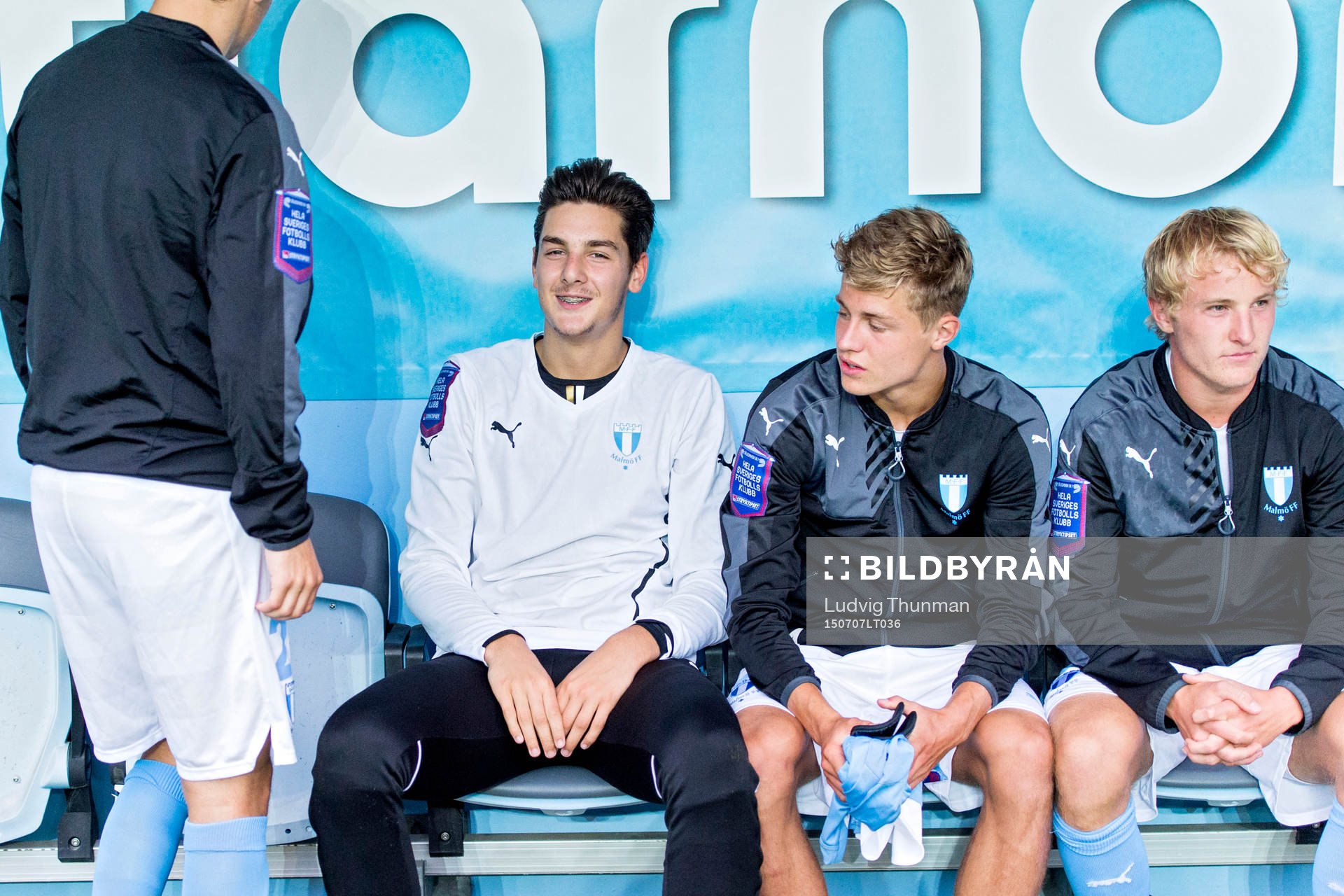 Malmö FFs målvakt Marko Johansson, Mattias Svanberg och