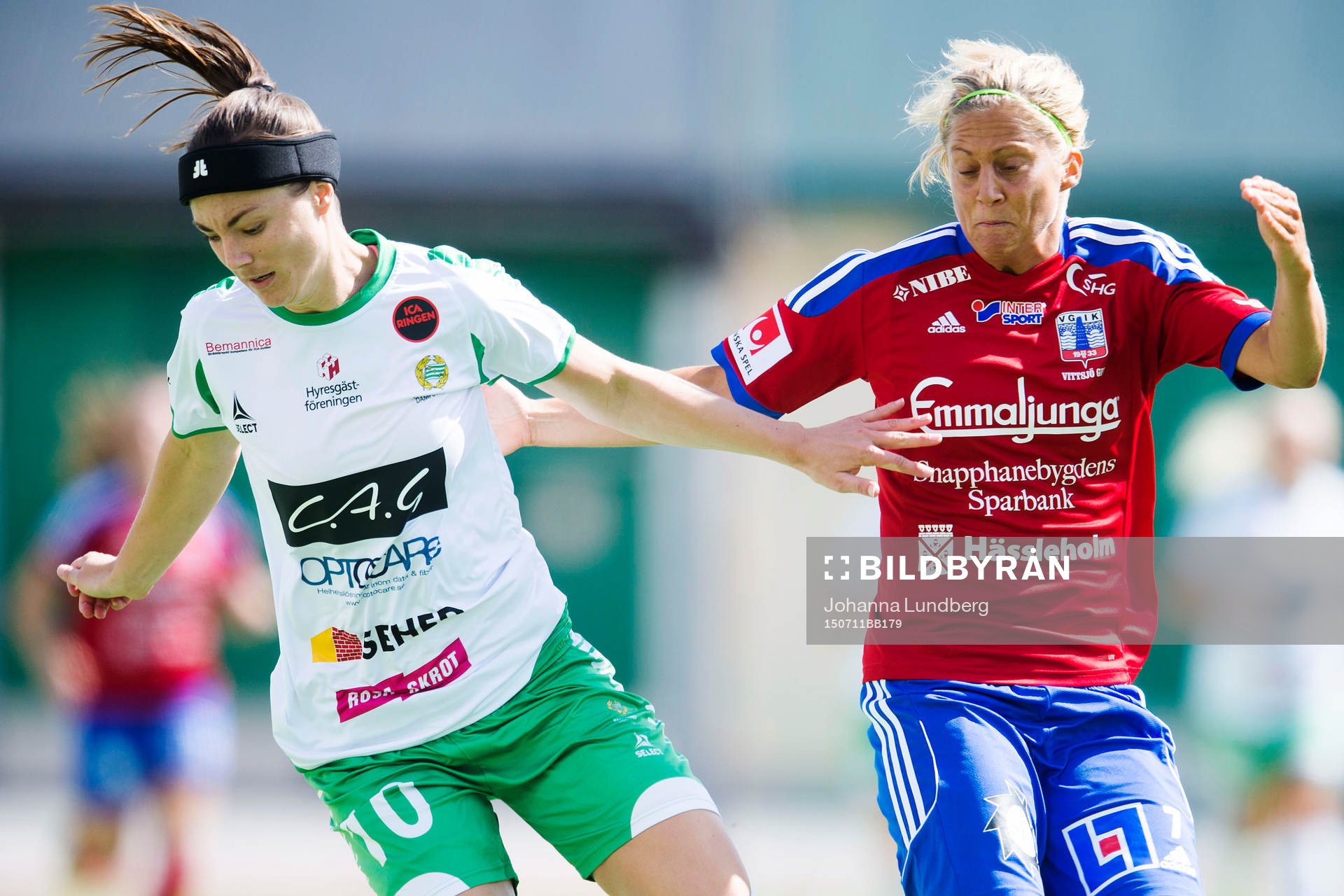 Hammarbys Elina Johansson och Vittsjös Therese Björck