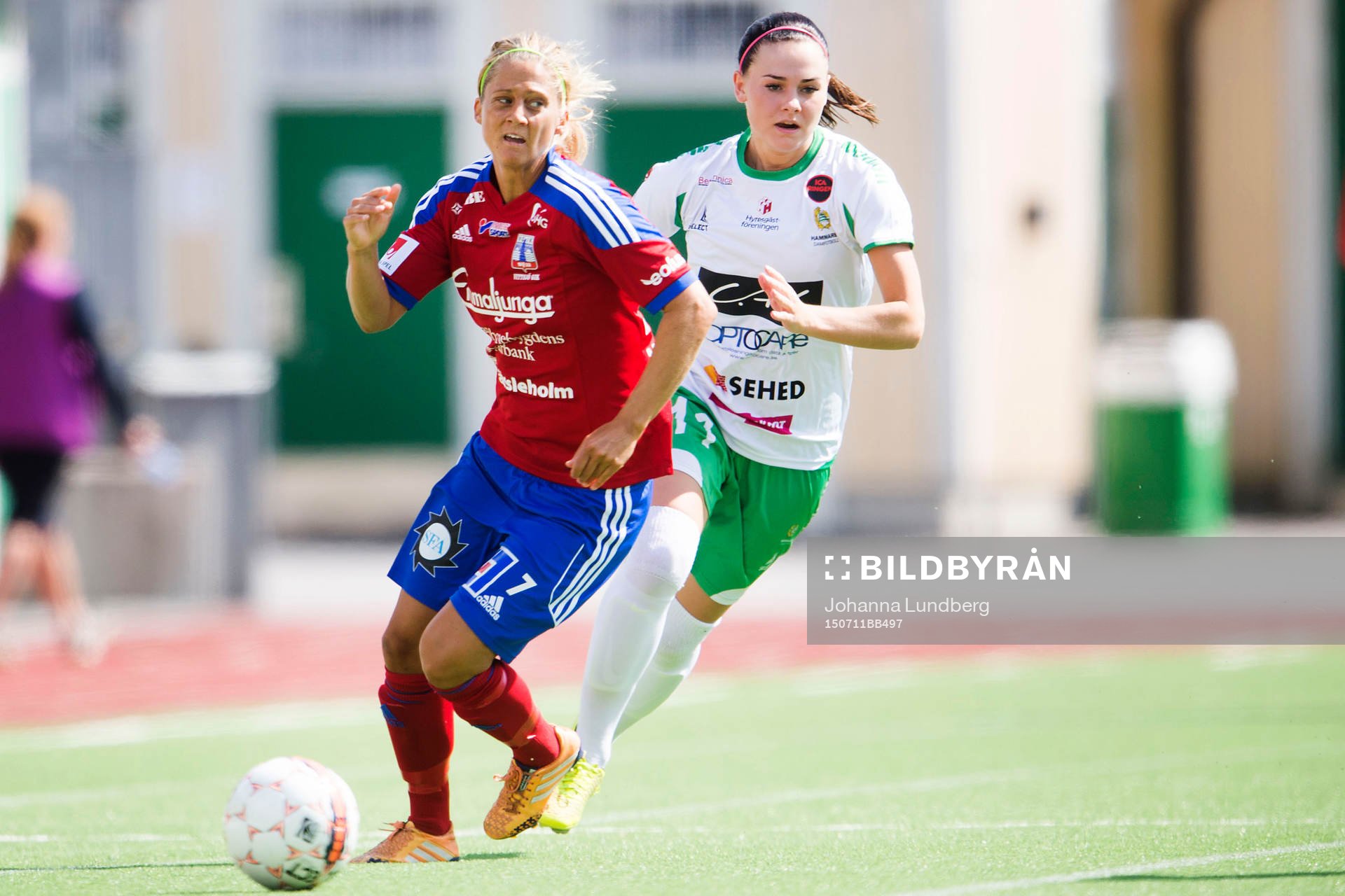 Vittsjös Therese Björck och Hammarbys Emma Jansson