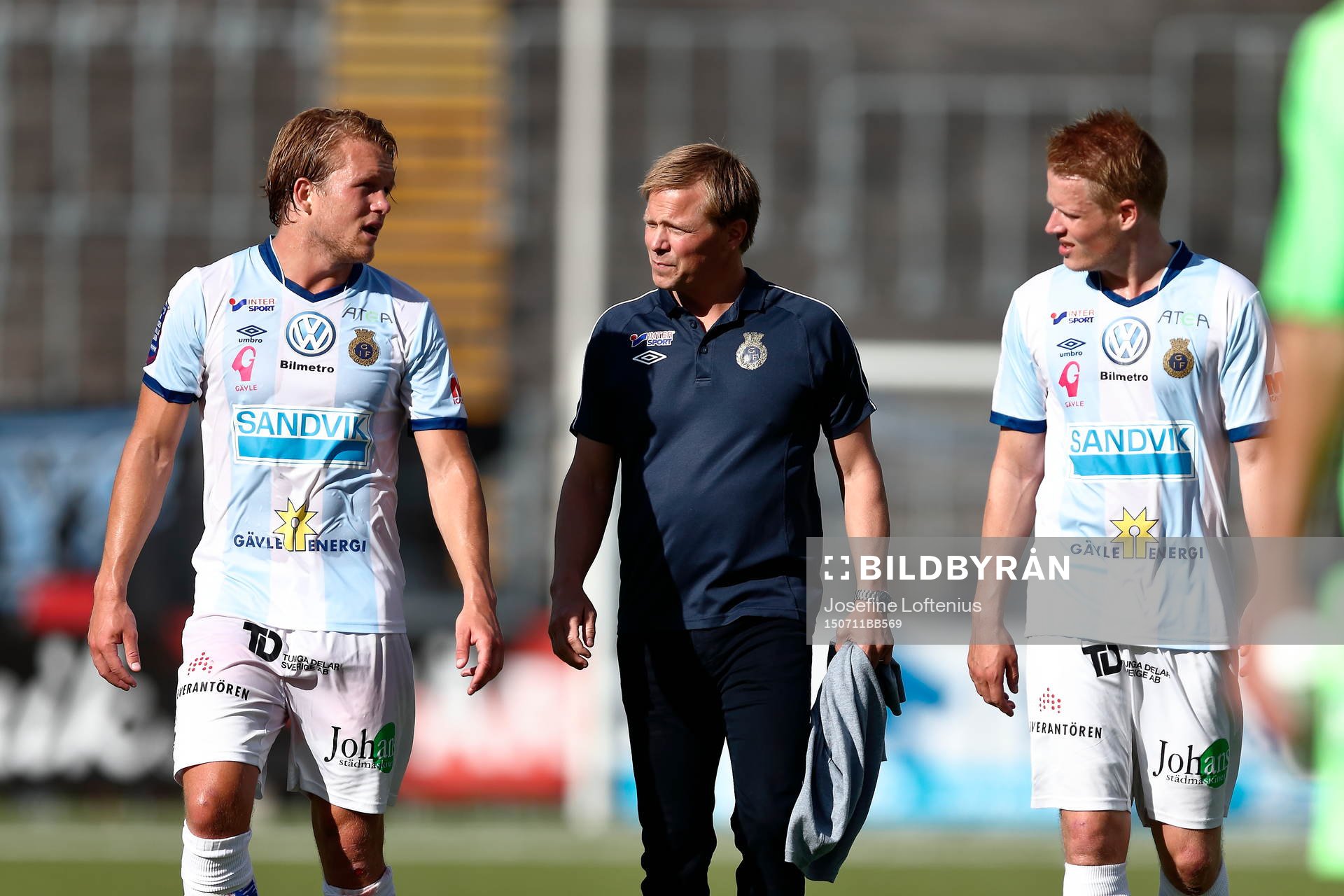 Gefles Anders Bååth, tränare Roger Sandberg och Erik