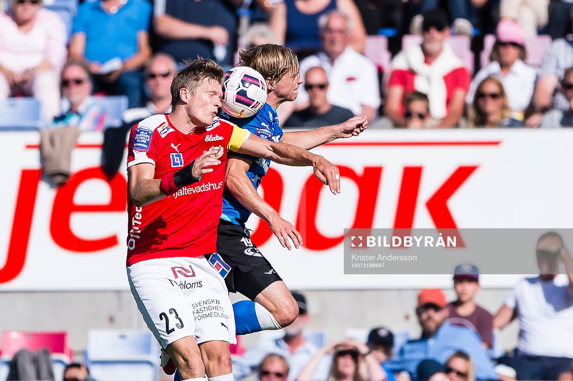 Kalmars Viktor Elm och Halmstads Snorre Krogsgård