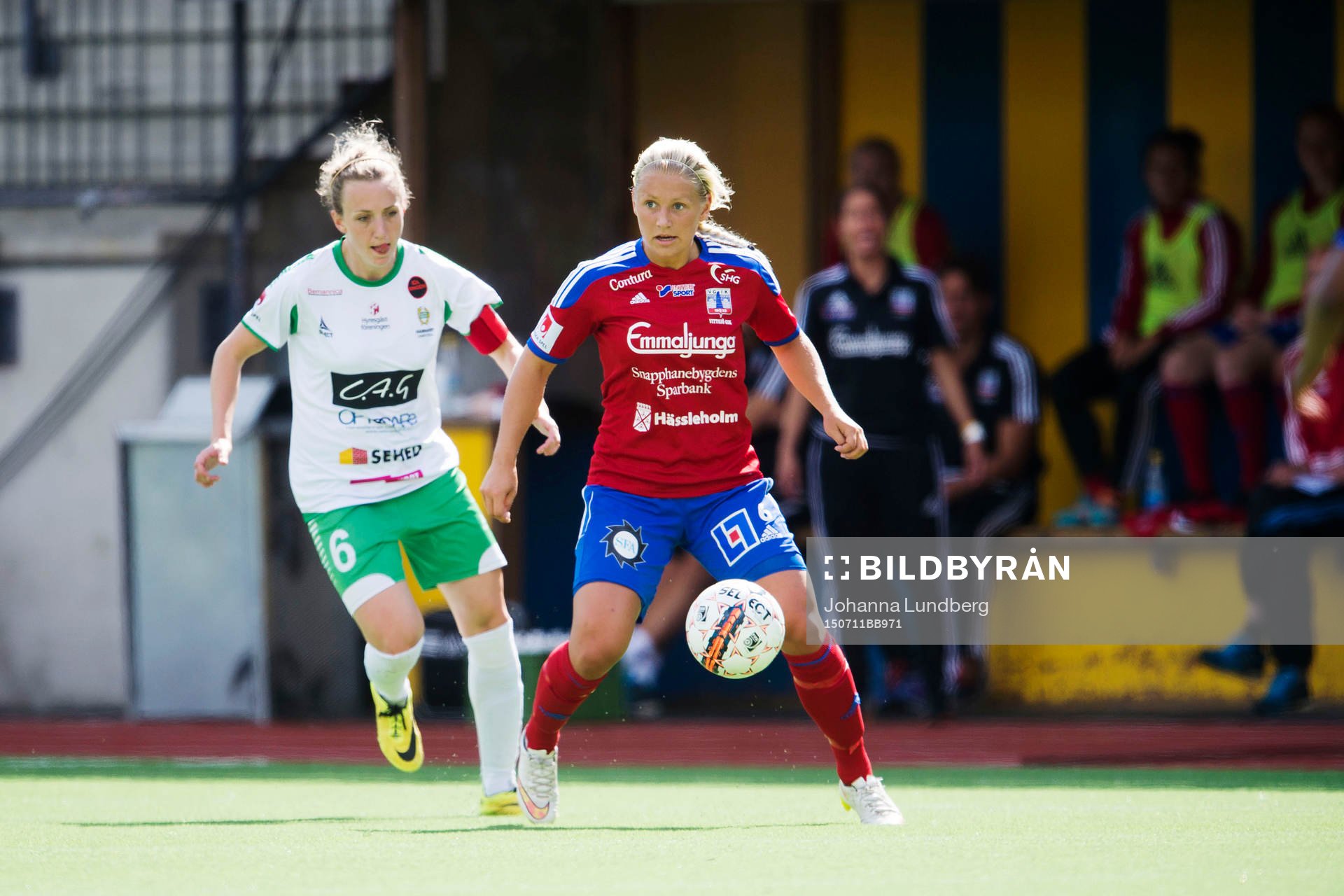 Hammarbys Olga Ekblom och Vittsjös Johanna Ejdelind