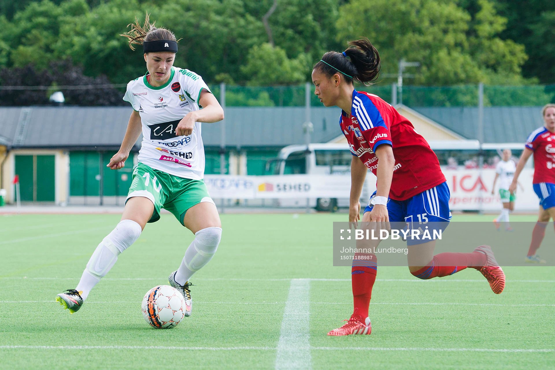 Hammarbys Elina Johansson och Vittsjös Michelle Pao