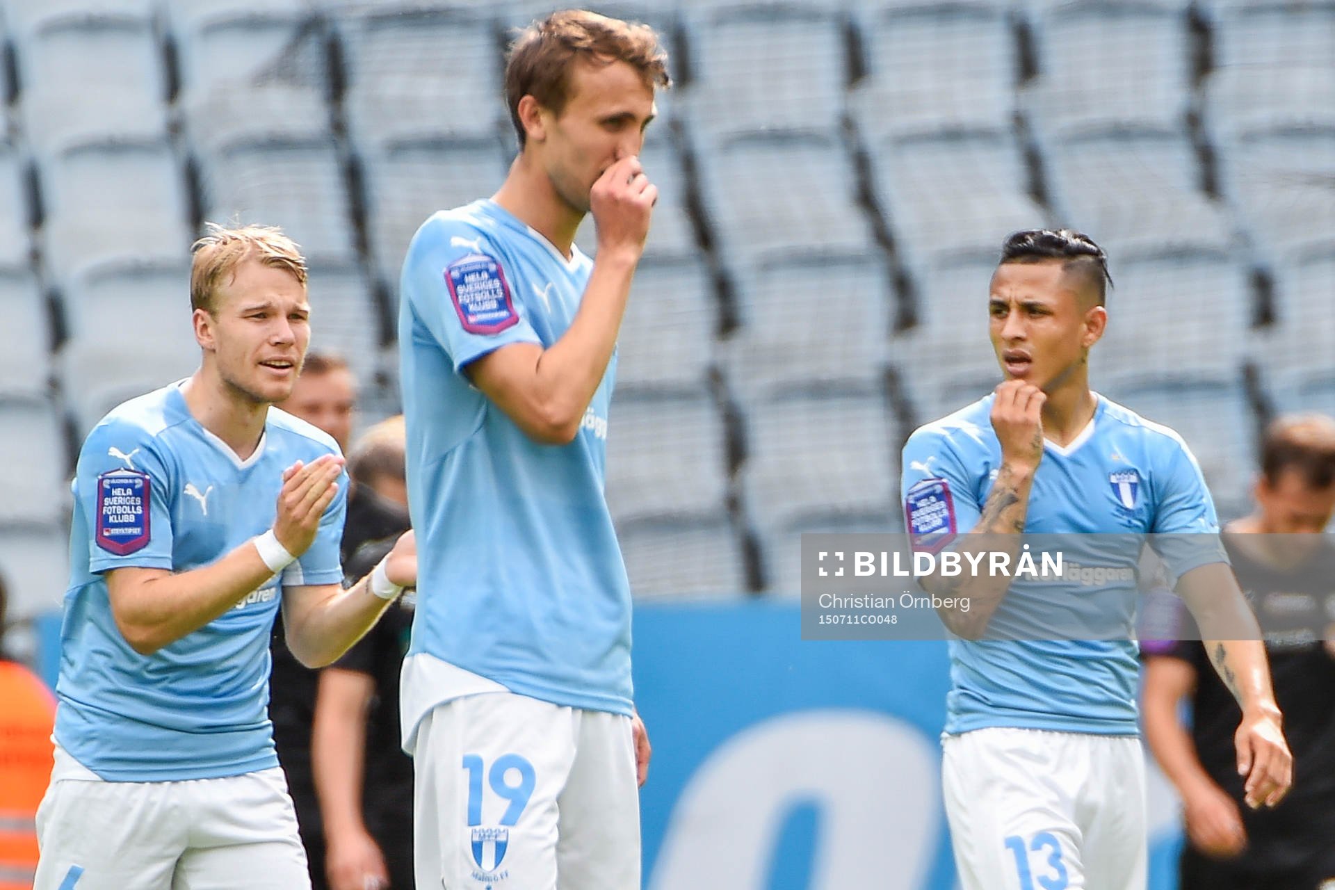Malmö FFs Oscar Lewicki, Magnus Wolff Eikrem och Victor