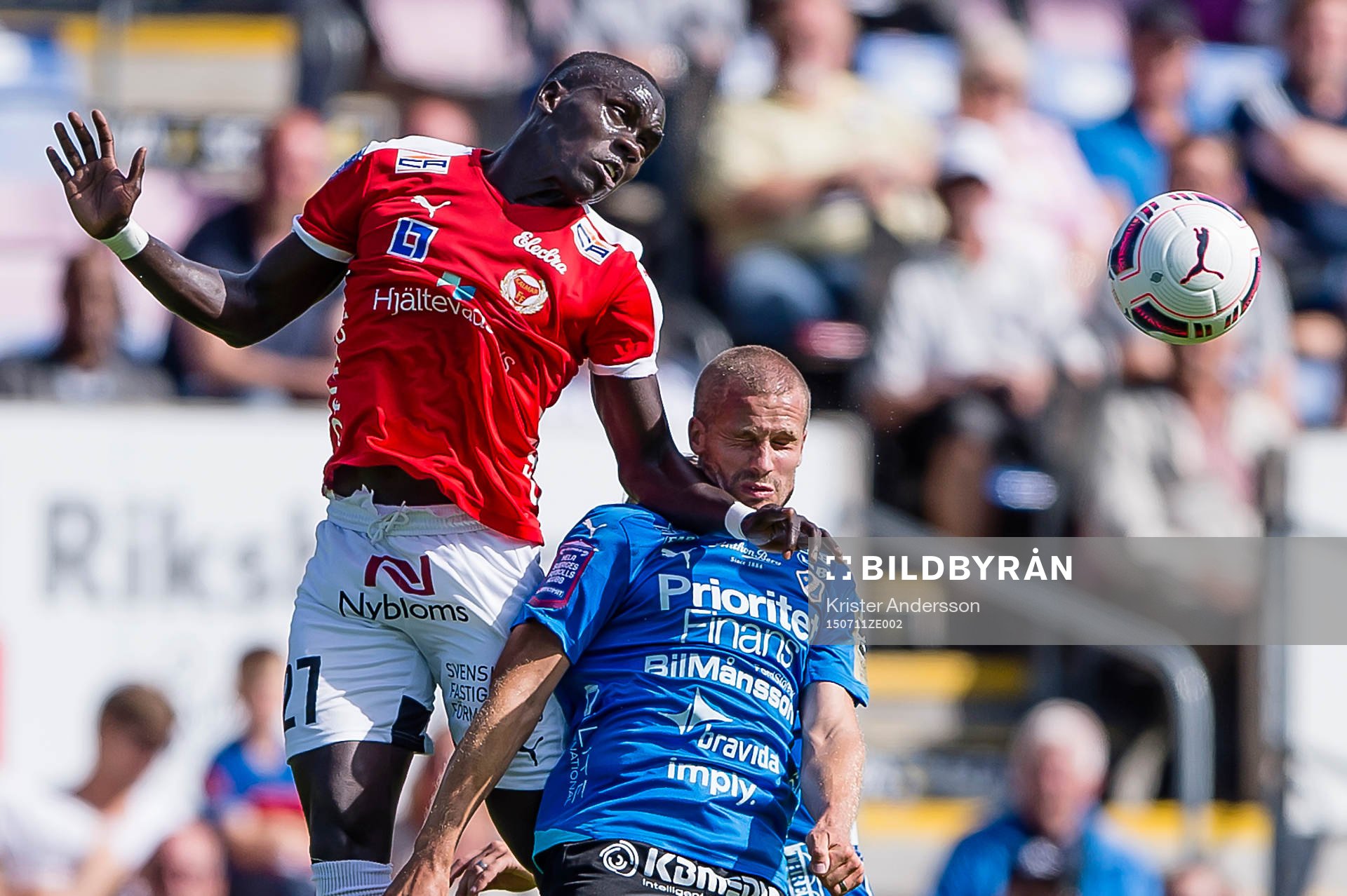 Kalmars Papa Alioune Diouf och Halmstads Christoffer