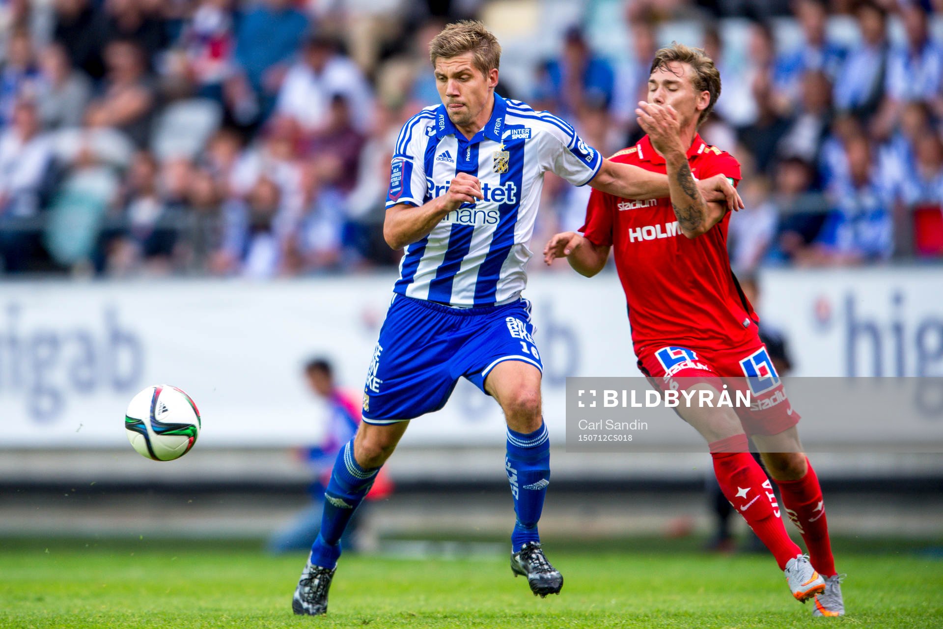 IFK Göteborgs Mikael Boman och Norrköpings Linus Wahlqvist