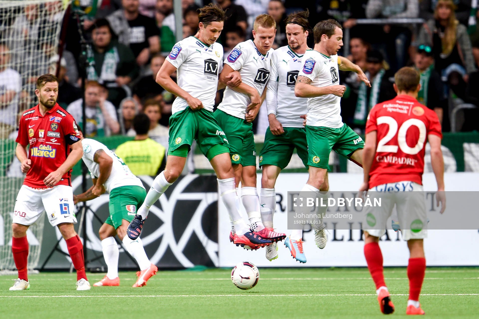Hammarbys Philip Haglund , Erik Israelsson, Linus Hallenius