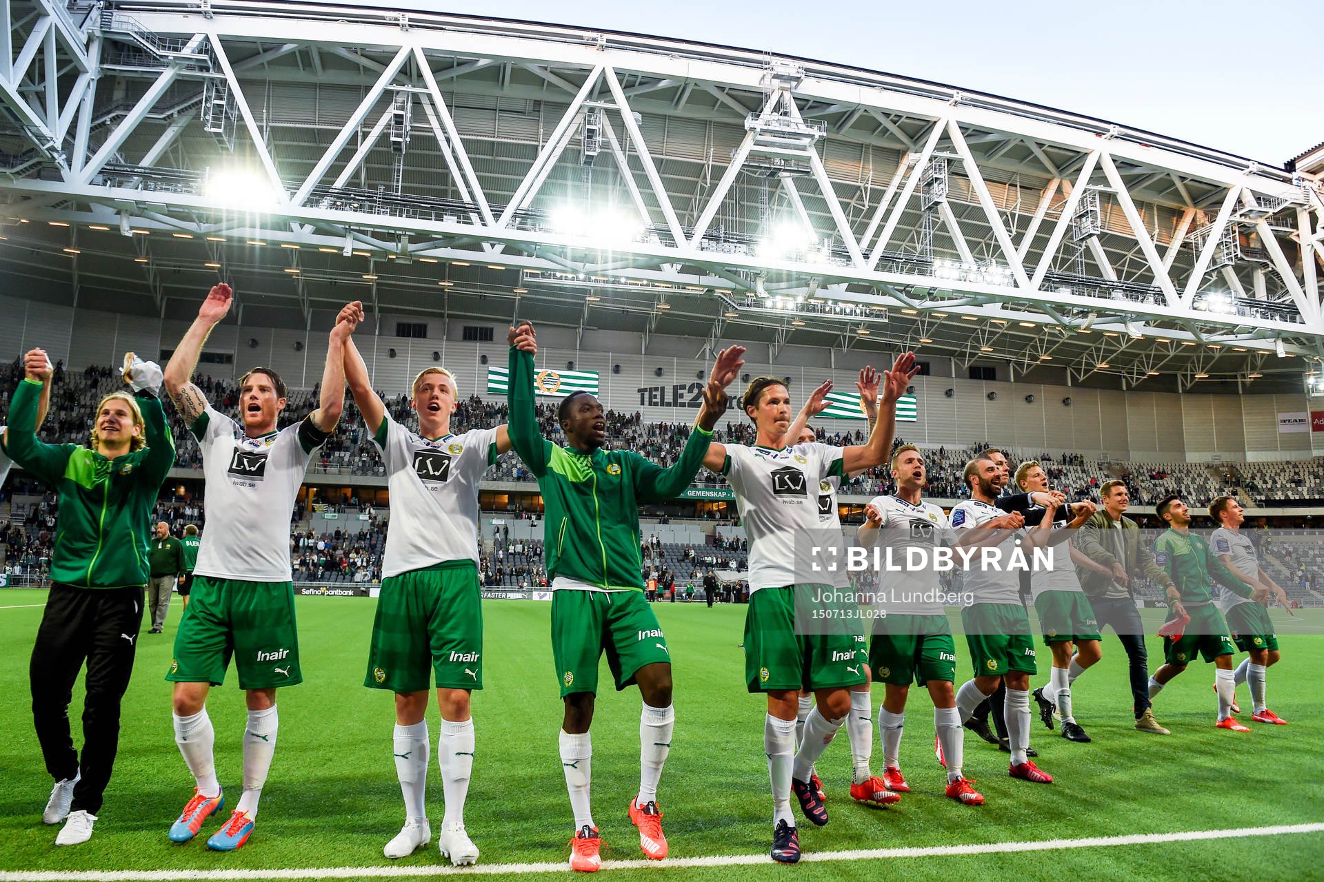 Hammarbys spelare firar