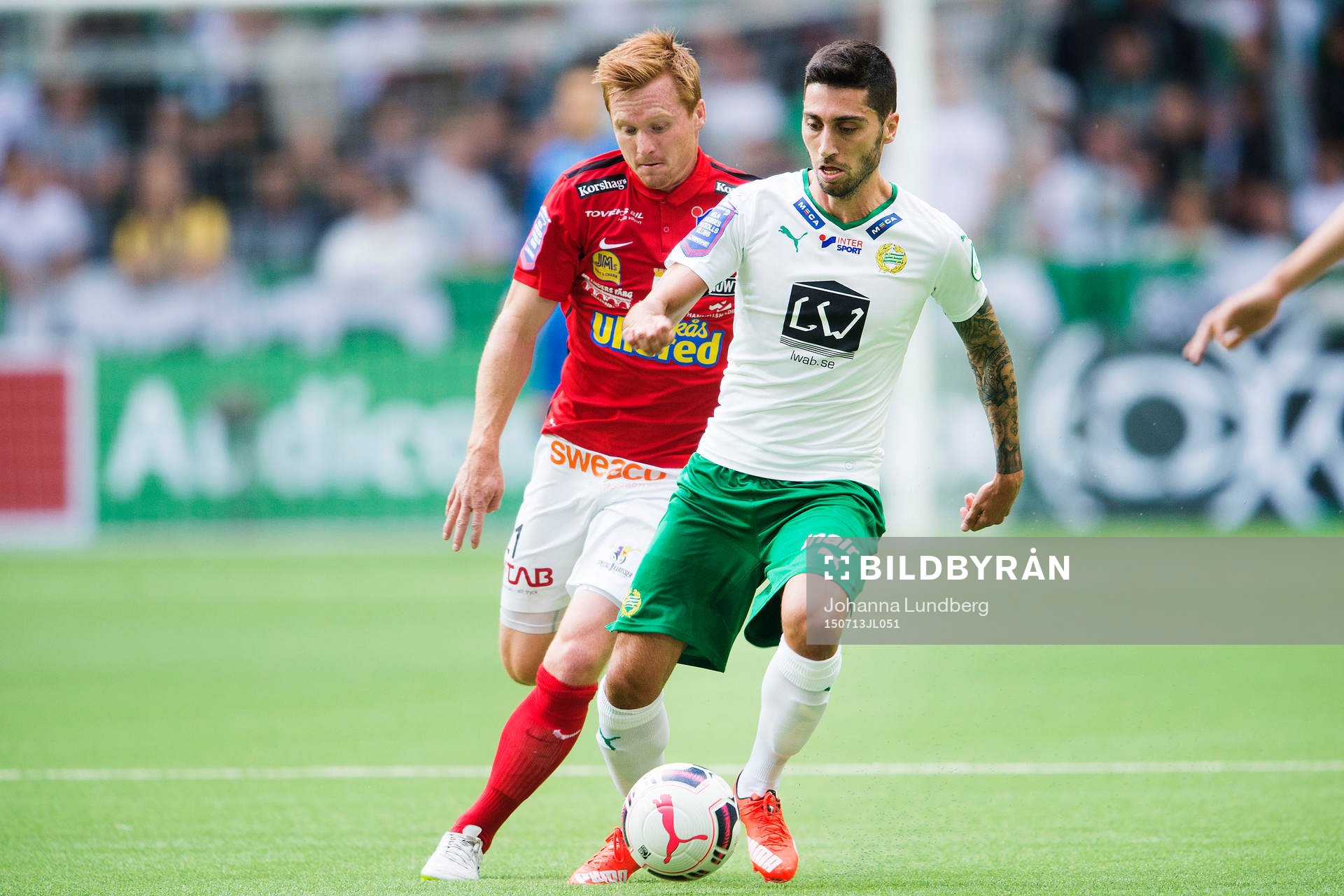Falkenbergs Dan Keat och Hammarbys Nahir Besara