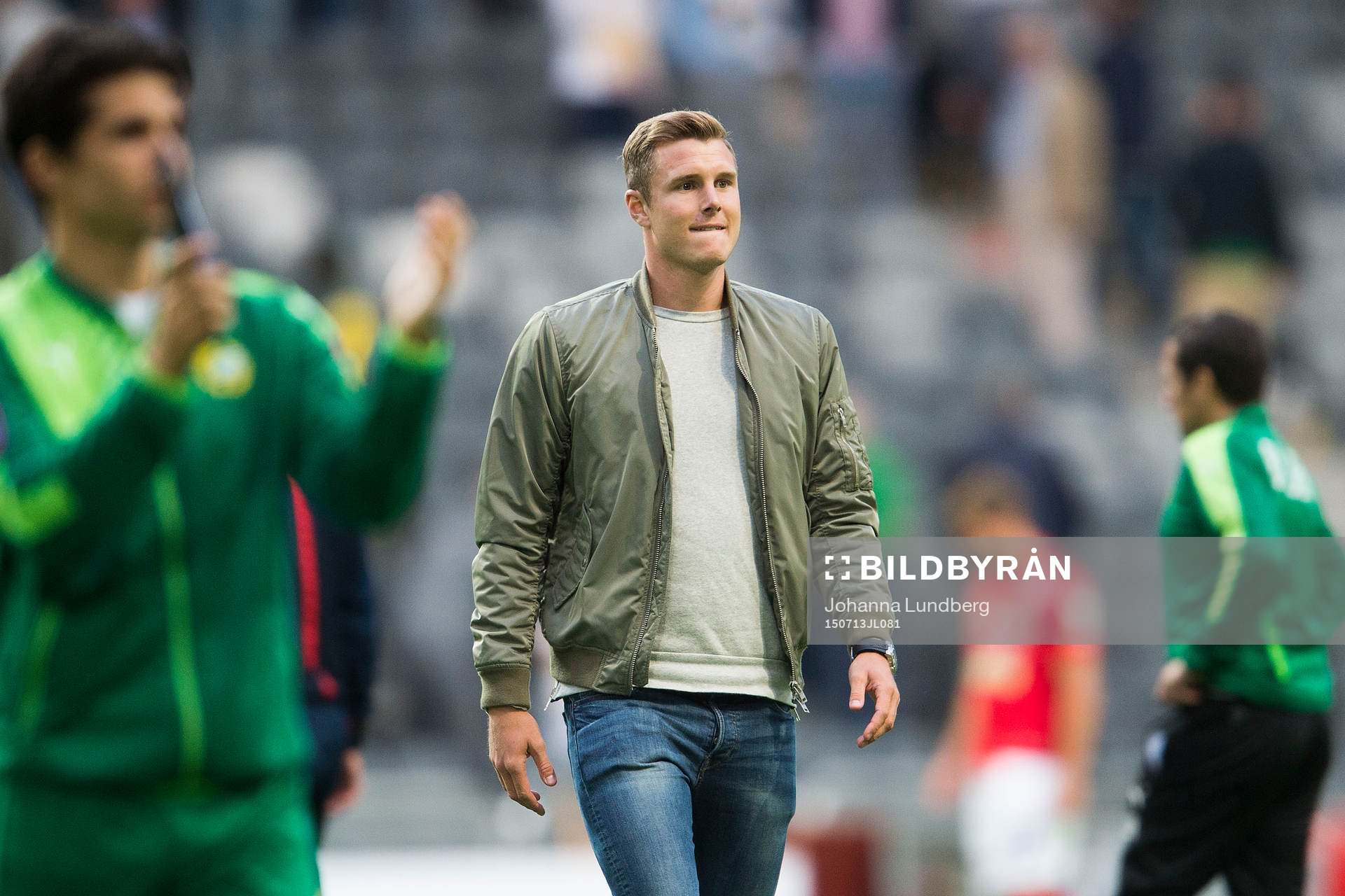 Hammarbys nyförvärv Richard Magyar efter  fotbollsmatchen i Allsvenskan mellan Hammarby och Falkenberg den 13 juli 2015 i Stockholm. 
