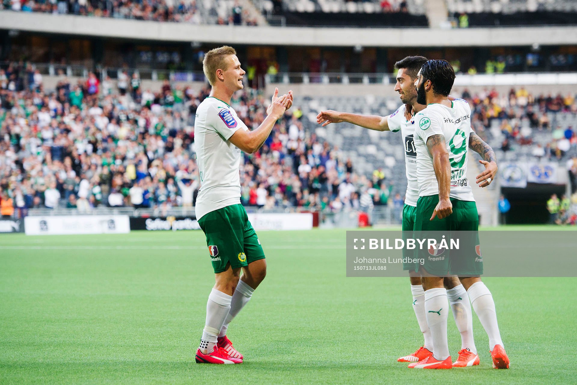 Hammarbys Nahir Besara gör 3-0 och jublar