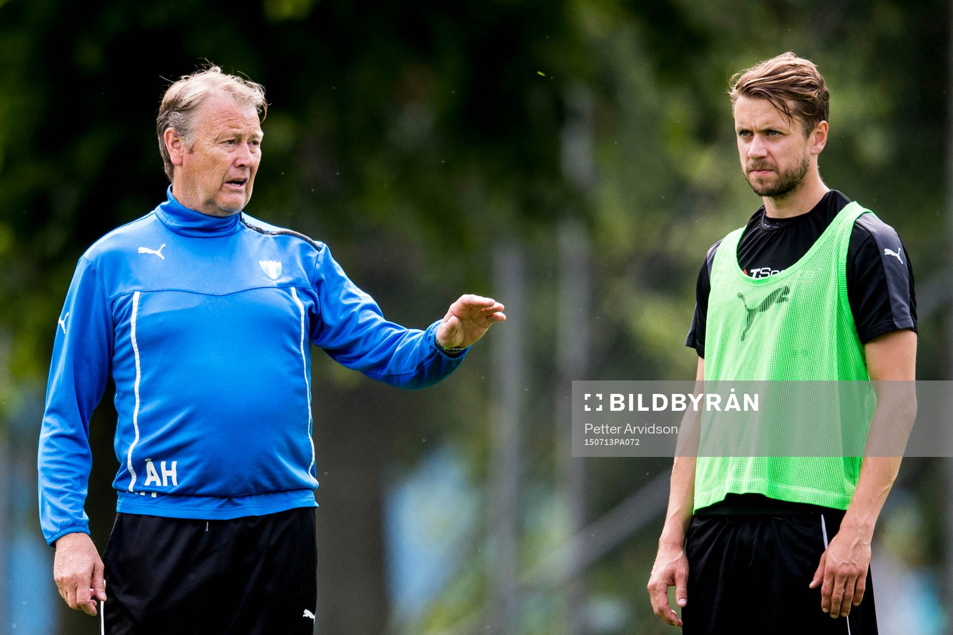 Malmö FFs tränare Åge Hareide och nyförvärvet Kári