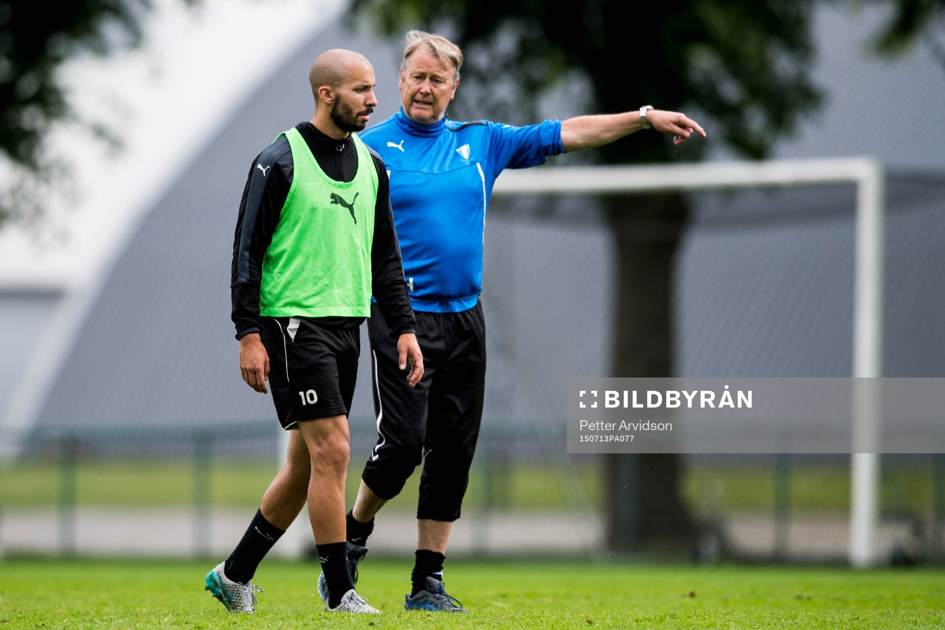 Malmö FFs Guillermo Molins och tränare Åge Hareide