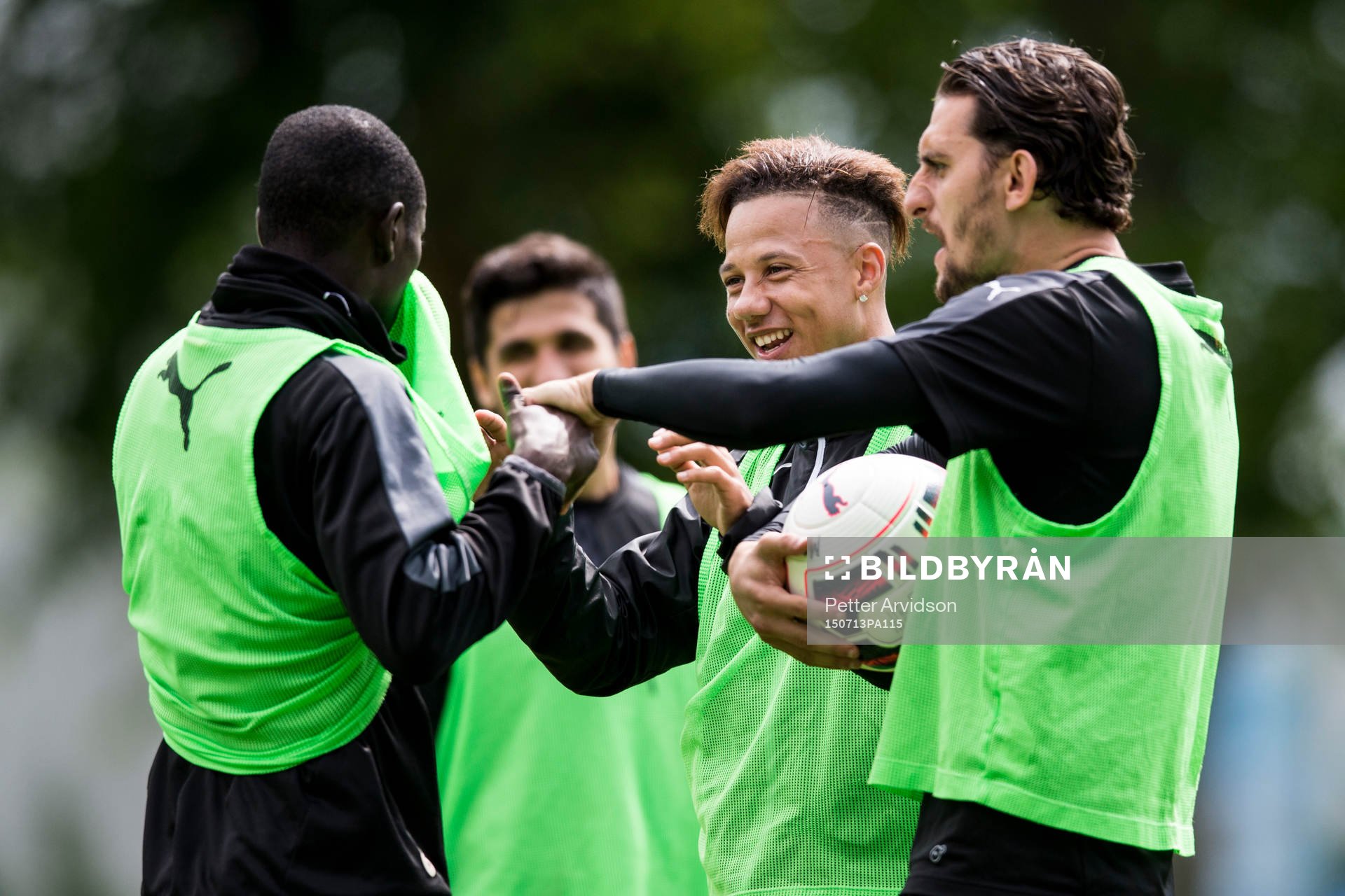 Malmö FFs Tobias Sana, Agon Mehmeti och Enock Kofi Adu
