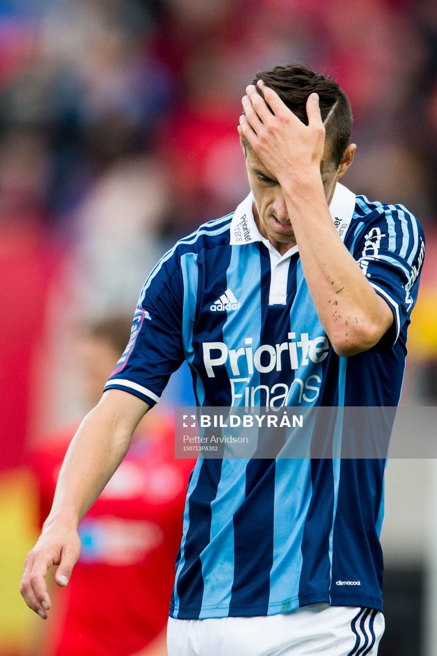 Djurgårdens Haris Radetinac deppar