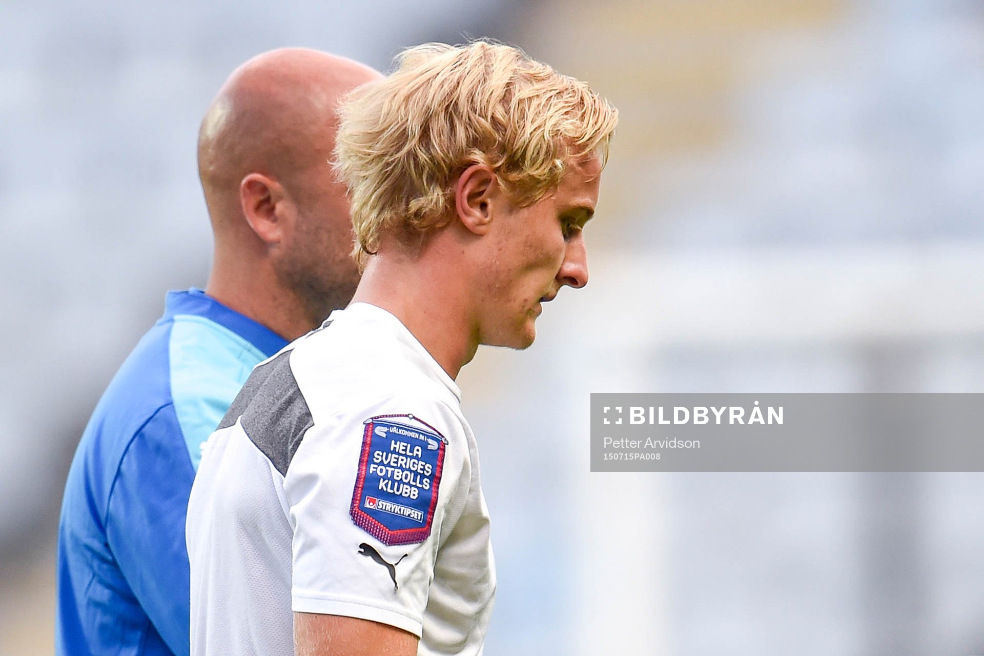 Malmö FFs Franz Brorsson före fotbollsmatchen i kvalet