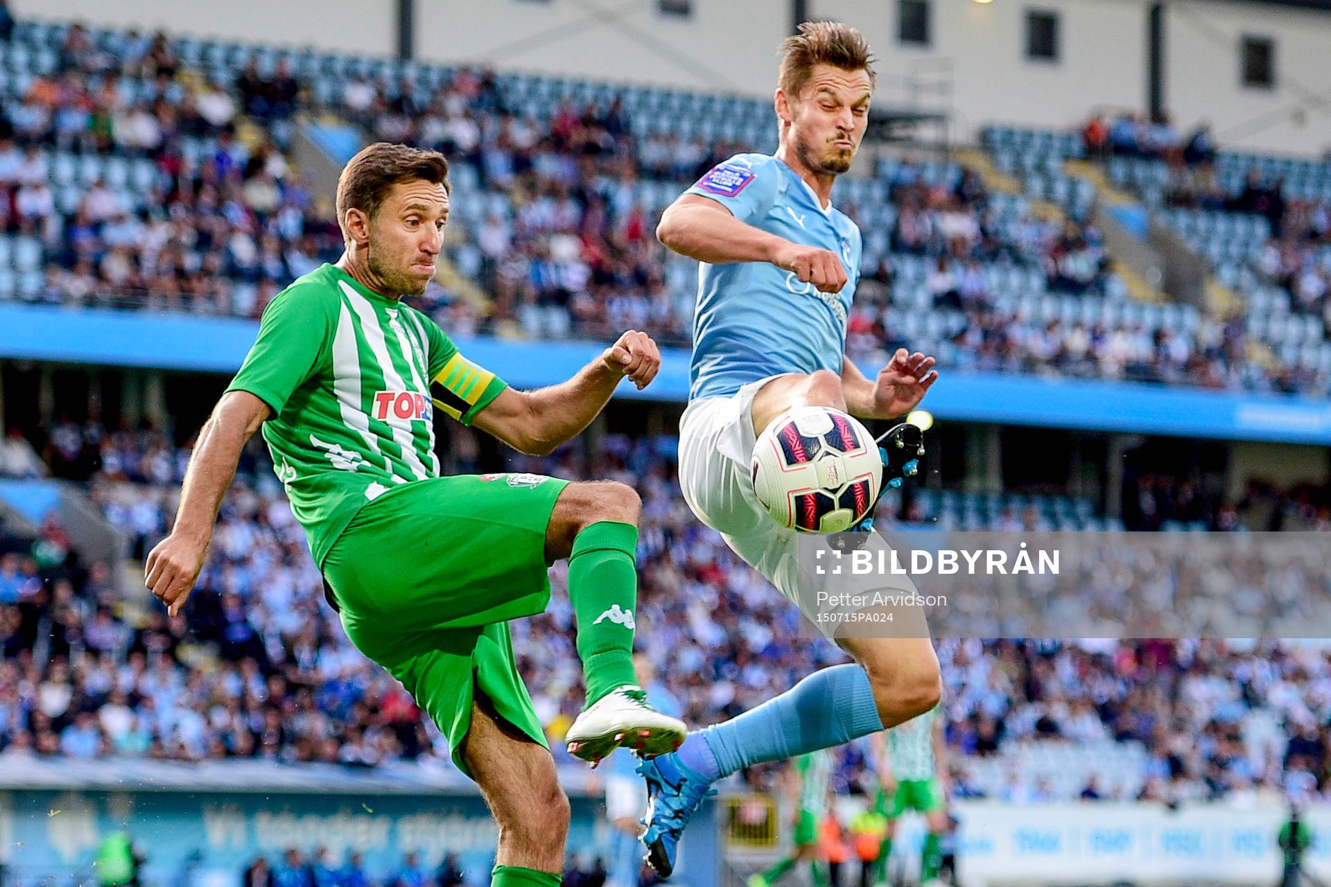 Zalgiris Deividas Semberas och Malmö FFs Markus Rosenberg