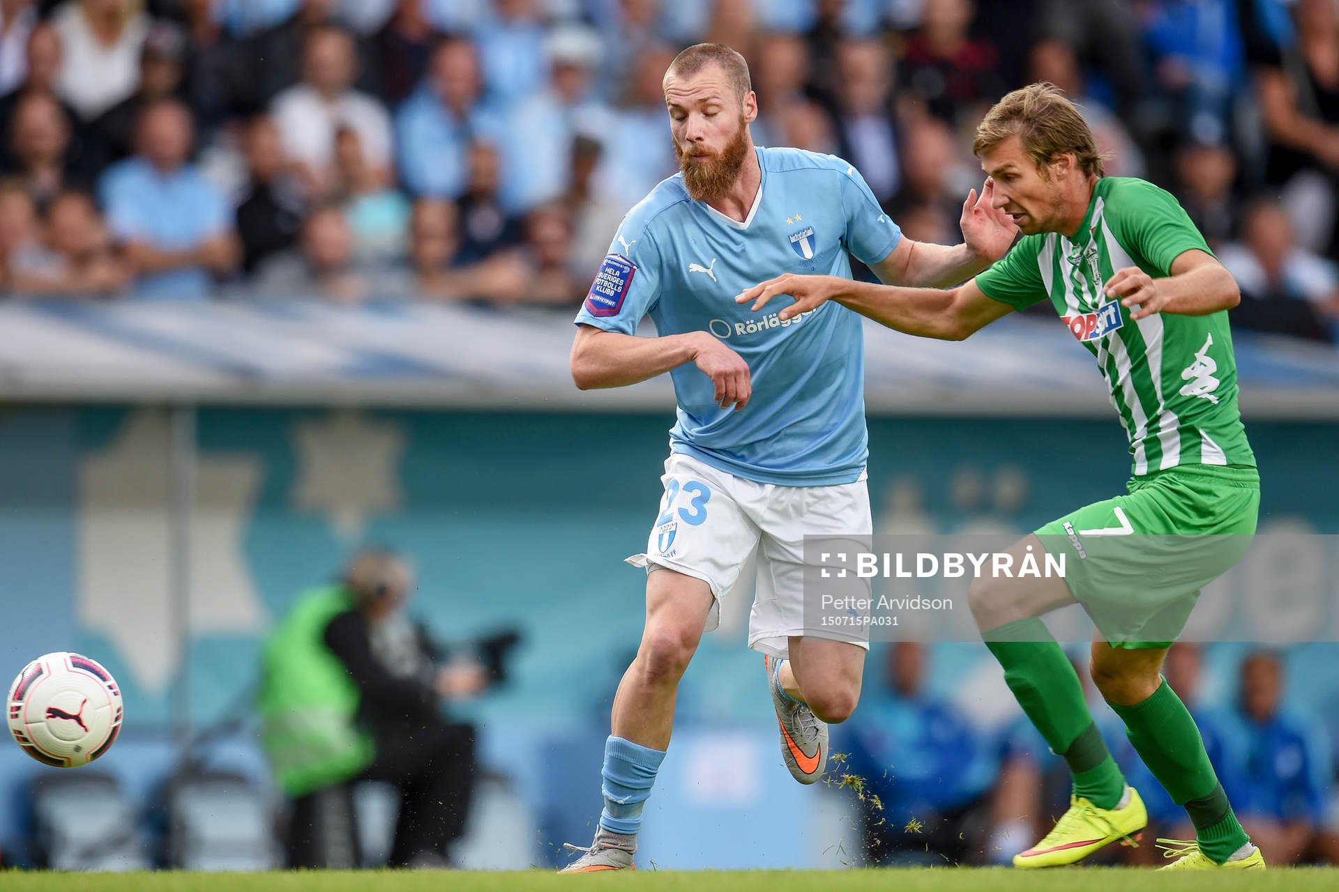 Malmö FFs Anton Tinnerholm och Zalgiris Yuri Kendysh