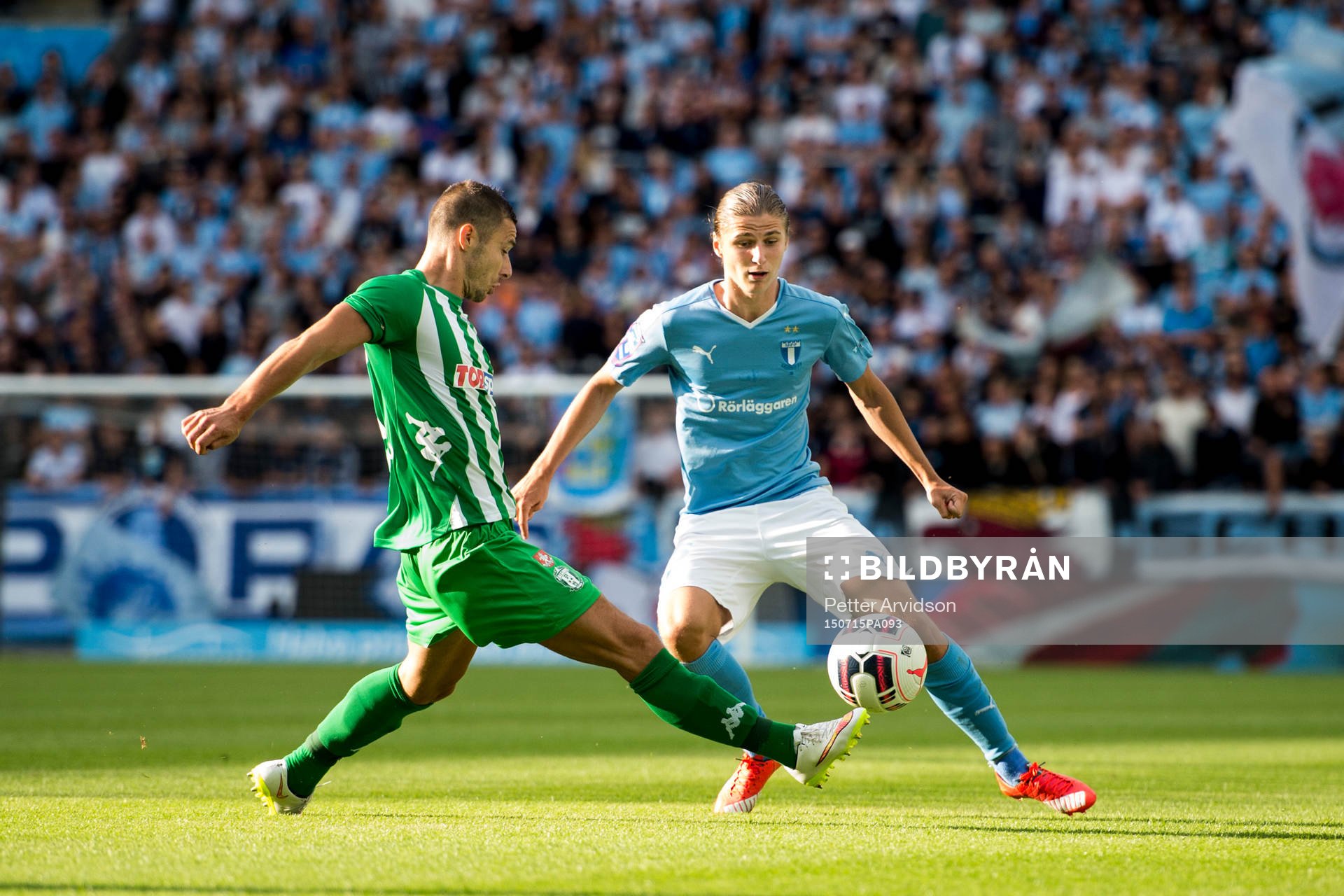 Zalgiris Mantas Kuklys och Malmö FFs Pawel Cibicki