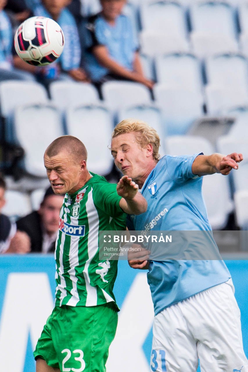 Zalgiris Darvydas Sernas och Malmö FFs Franz Brorsson