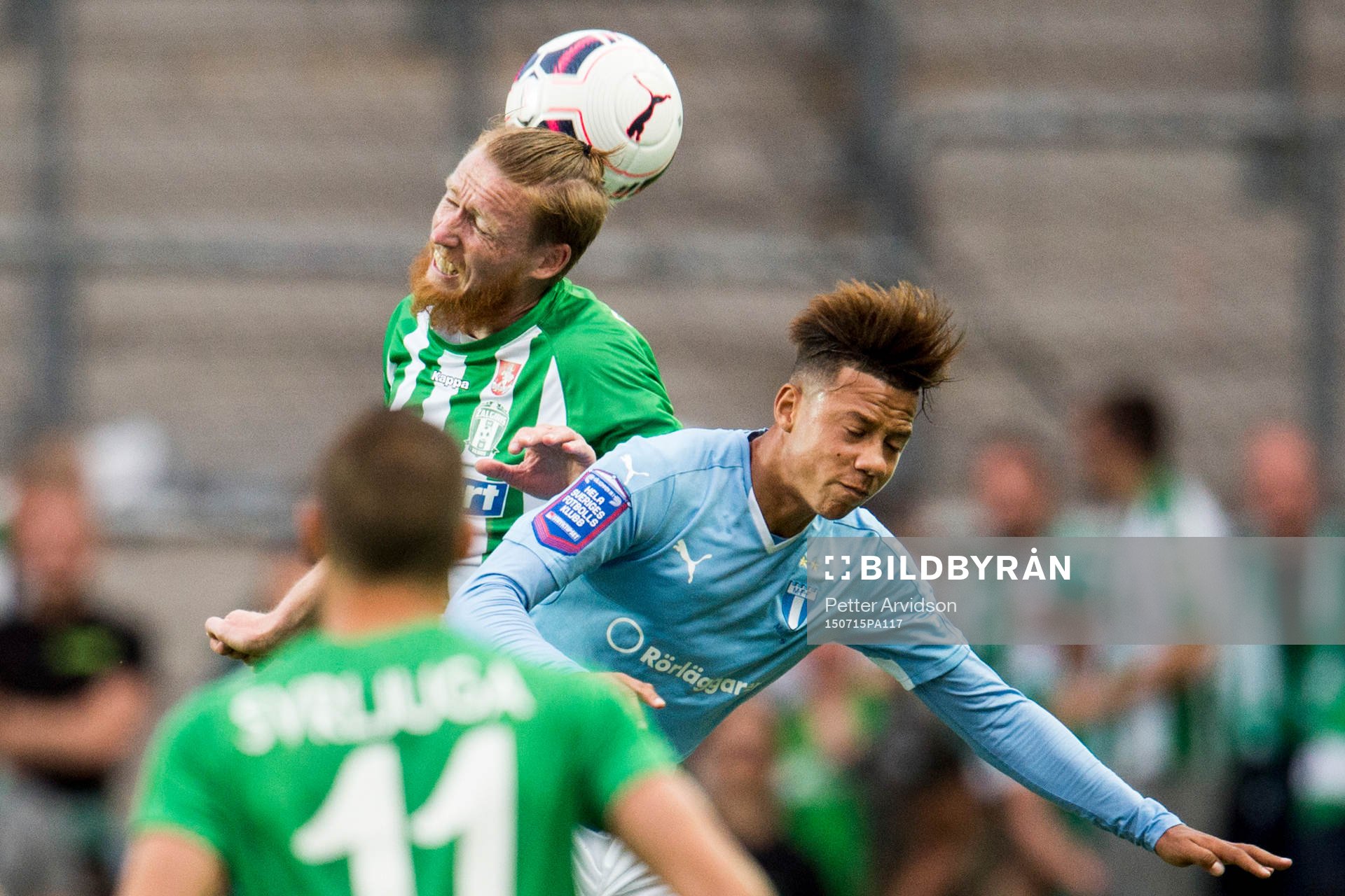 Zalgiris Linas Pilibaitis i nickduell med Malmö FFs Tobias