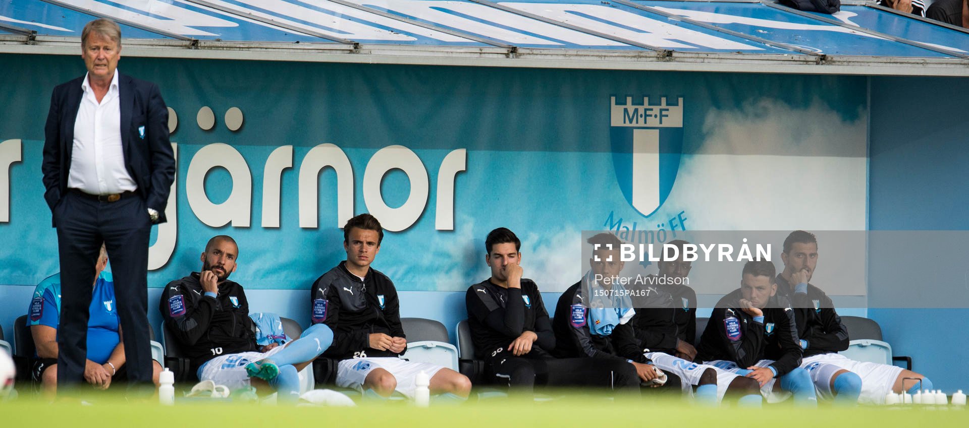 Malmö FFs tränare Åge Hareide och hans avbytare