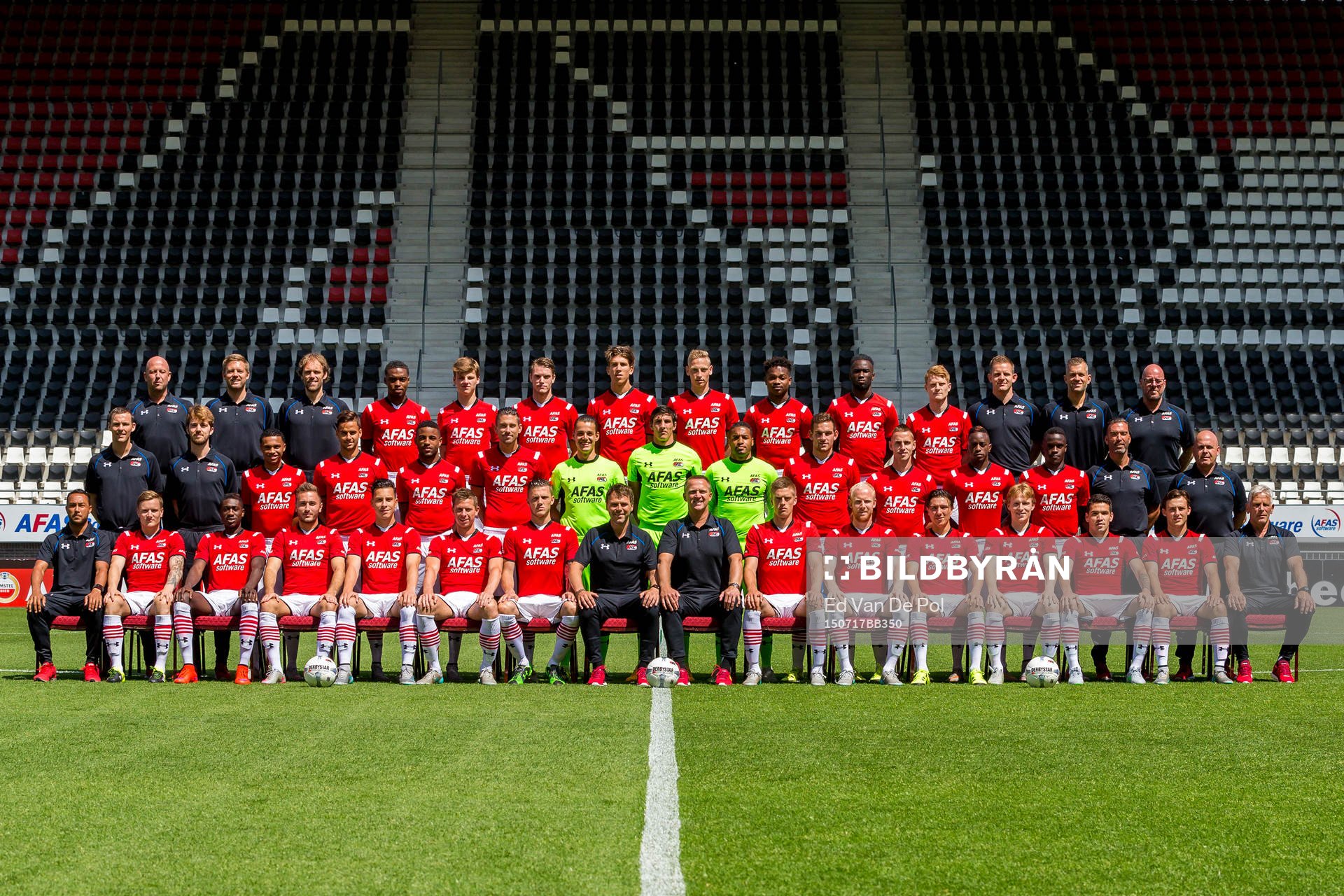ALKMAAR - 17-07-15, persdag AZ, AFAS Stadion, Bovenste rij