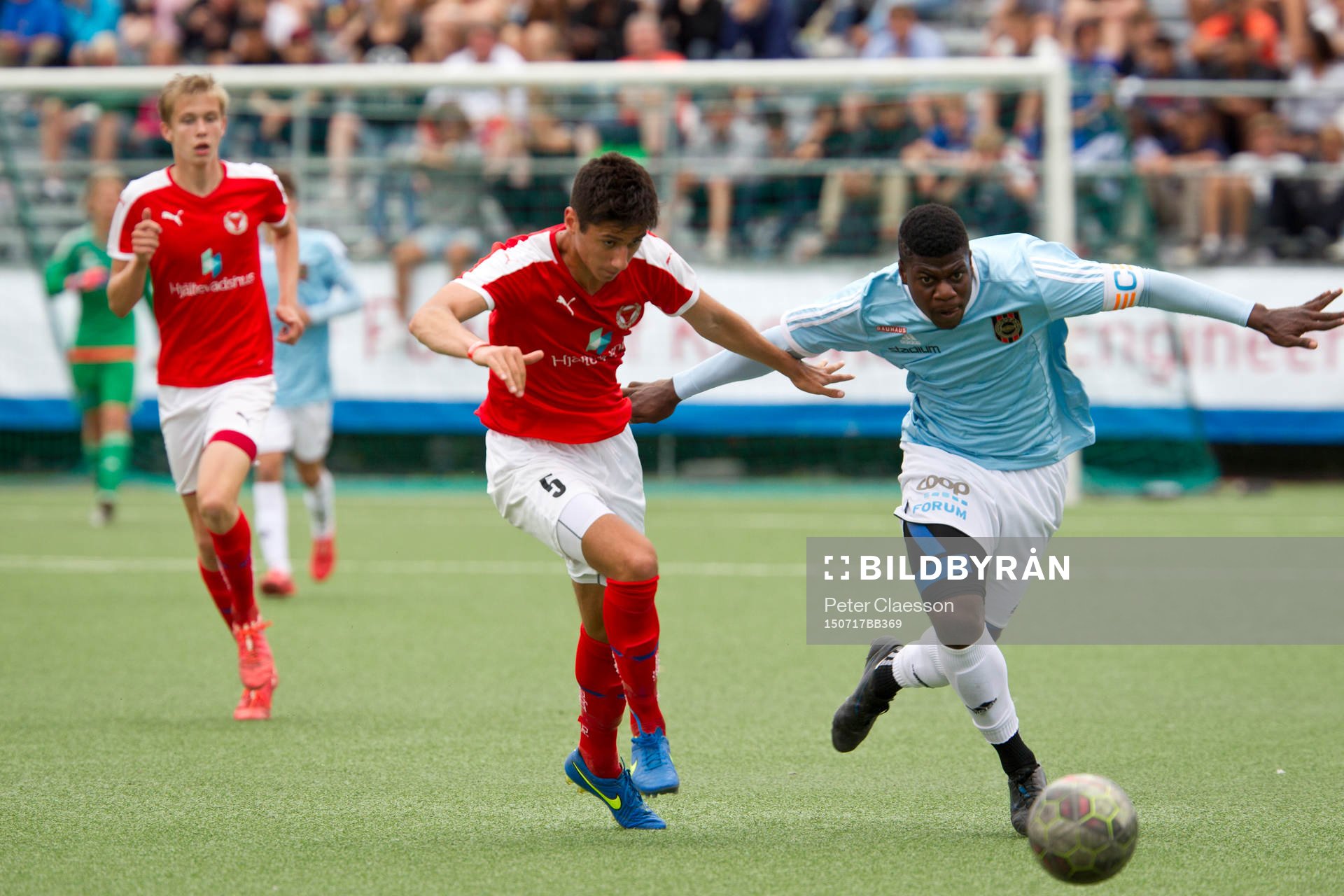 Fotboll, Gothia Cup, Tipselit Trophy: Semifinal Kalmar FF - Brommapojkarna på Heden i Göteborg.