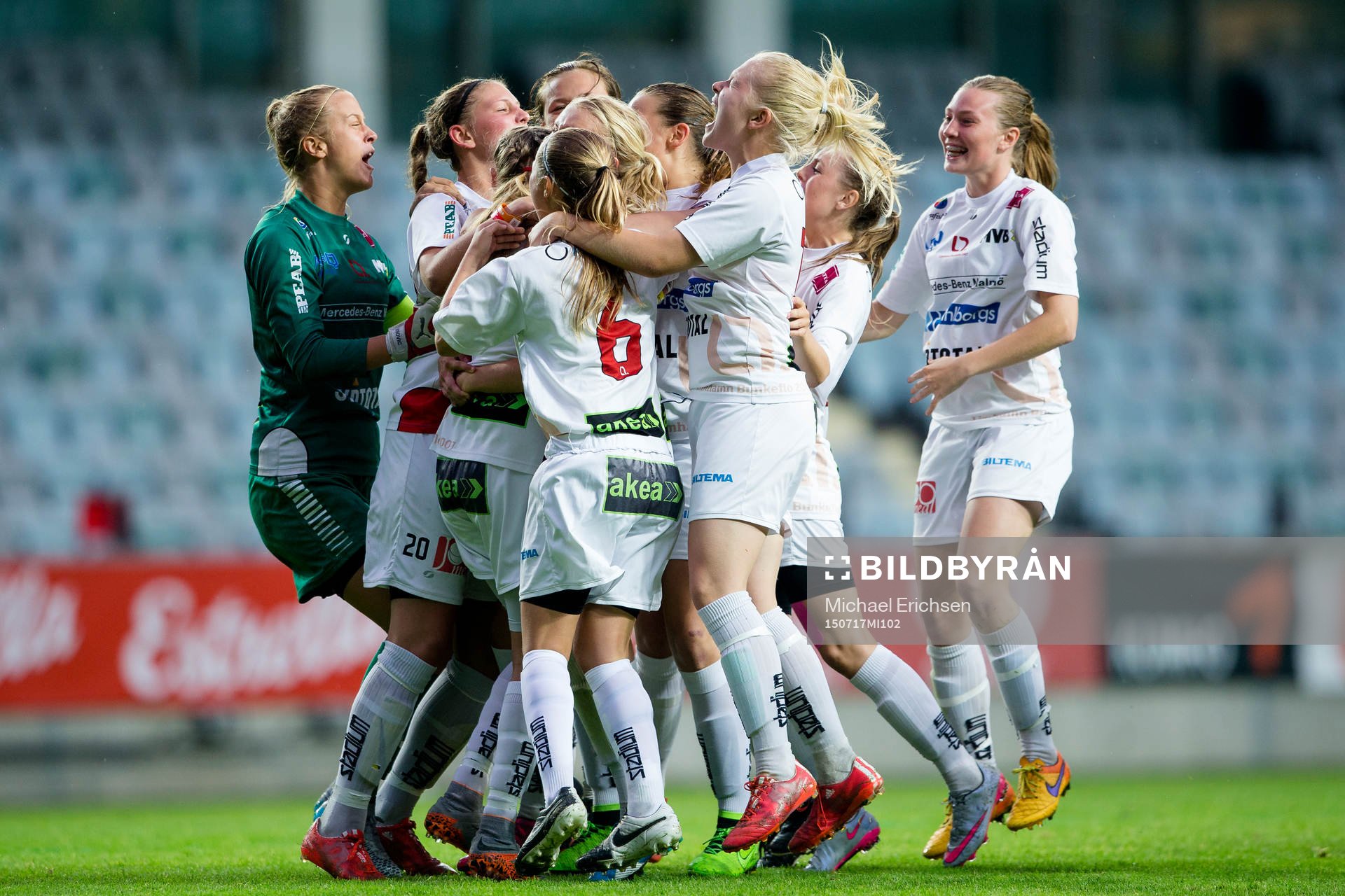  LB07 jublar efter straffseger i G16-finalen i Gothia Cup mellan LB07 och BK Höllviken den 17 juli 2015 i Göteborg