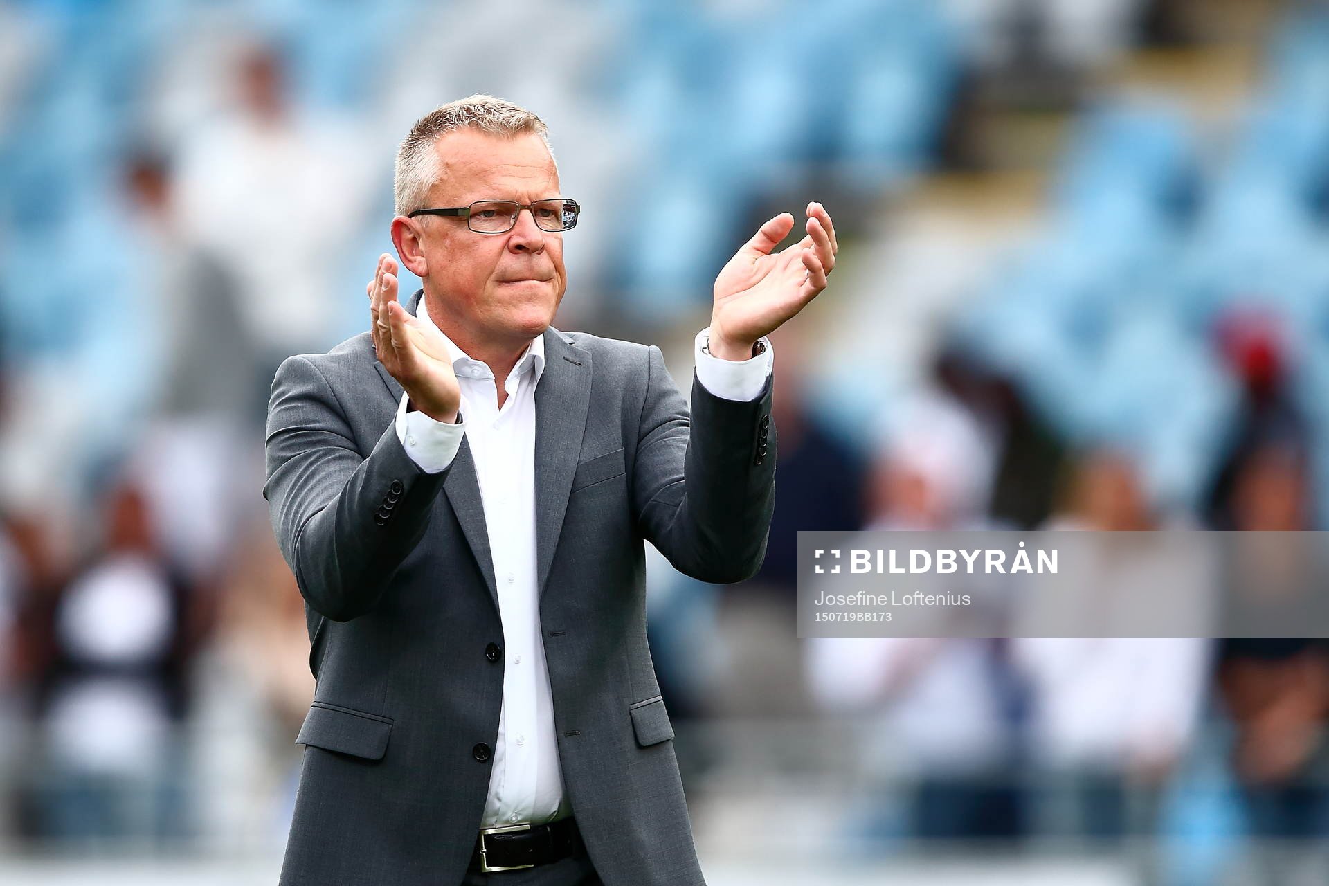 Norrköpings tränare Jan Andersson efter fotbollsmatchen i Allsvenskan mellan Norrköping och IFK Göteborg den 19 juli 2015 i Norrköping.