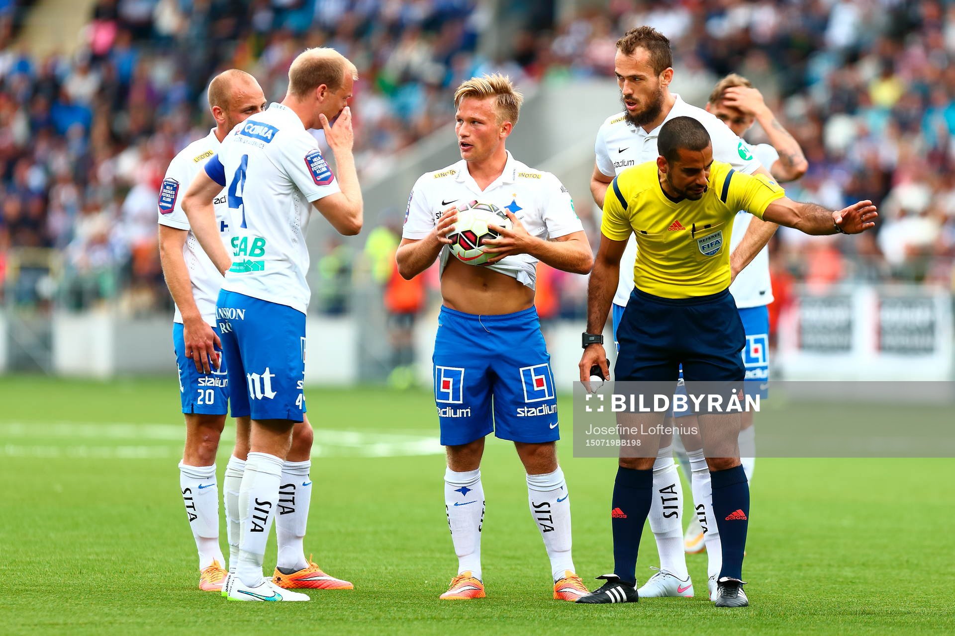 Norrköpings Nicklas Bärkroth, Andreas Johansson och Emir