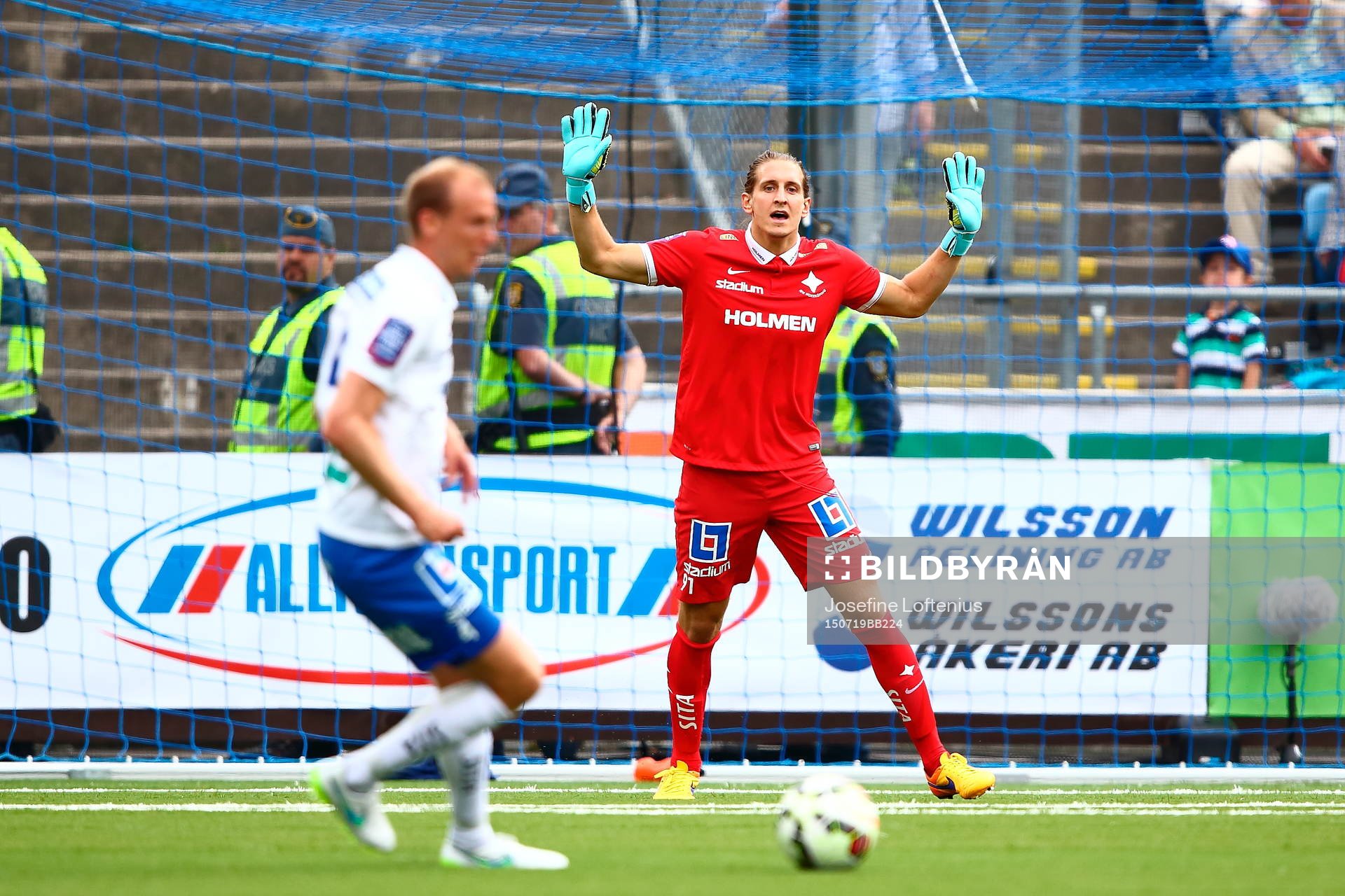Norrköpings målvakt David Mitov Nilsson och Andreas