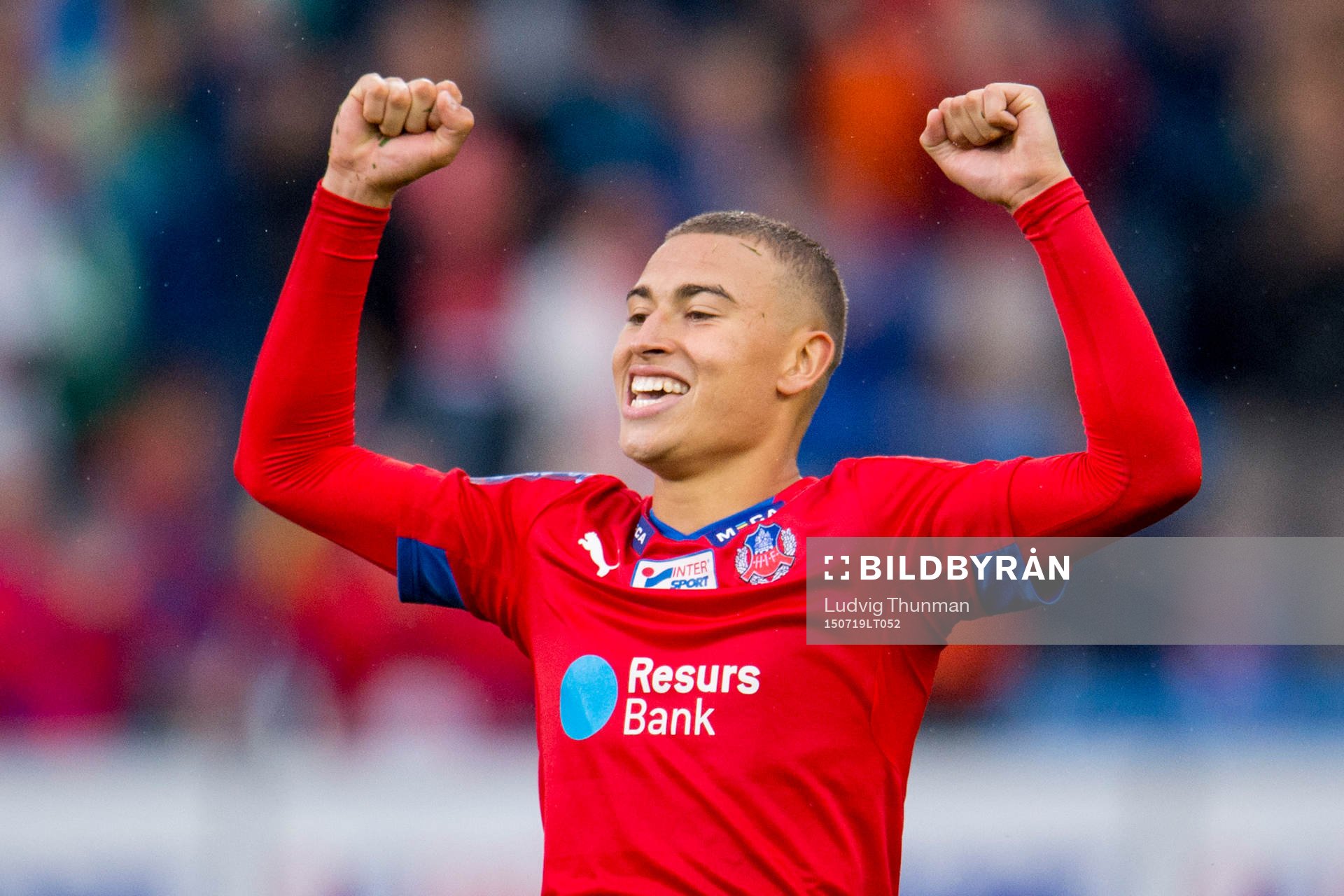 Helsingborgs Jordan Larsson jublar