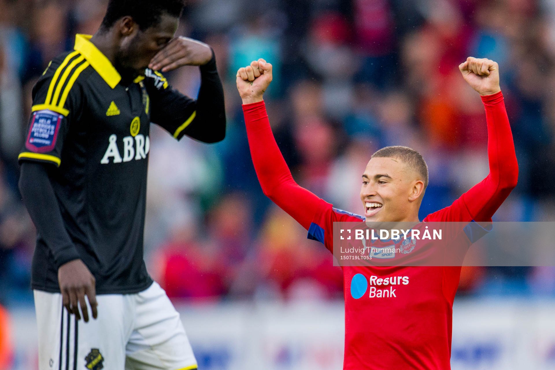 Helsingborgs Jordan Larsson jublar