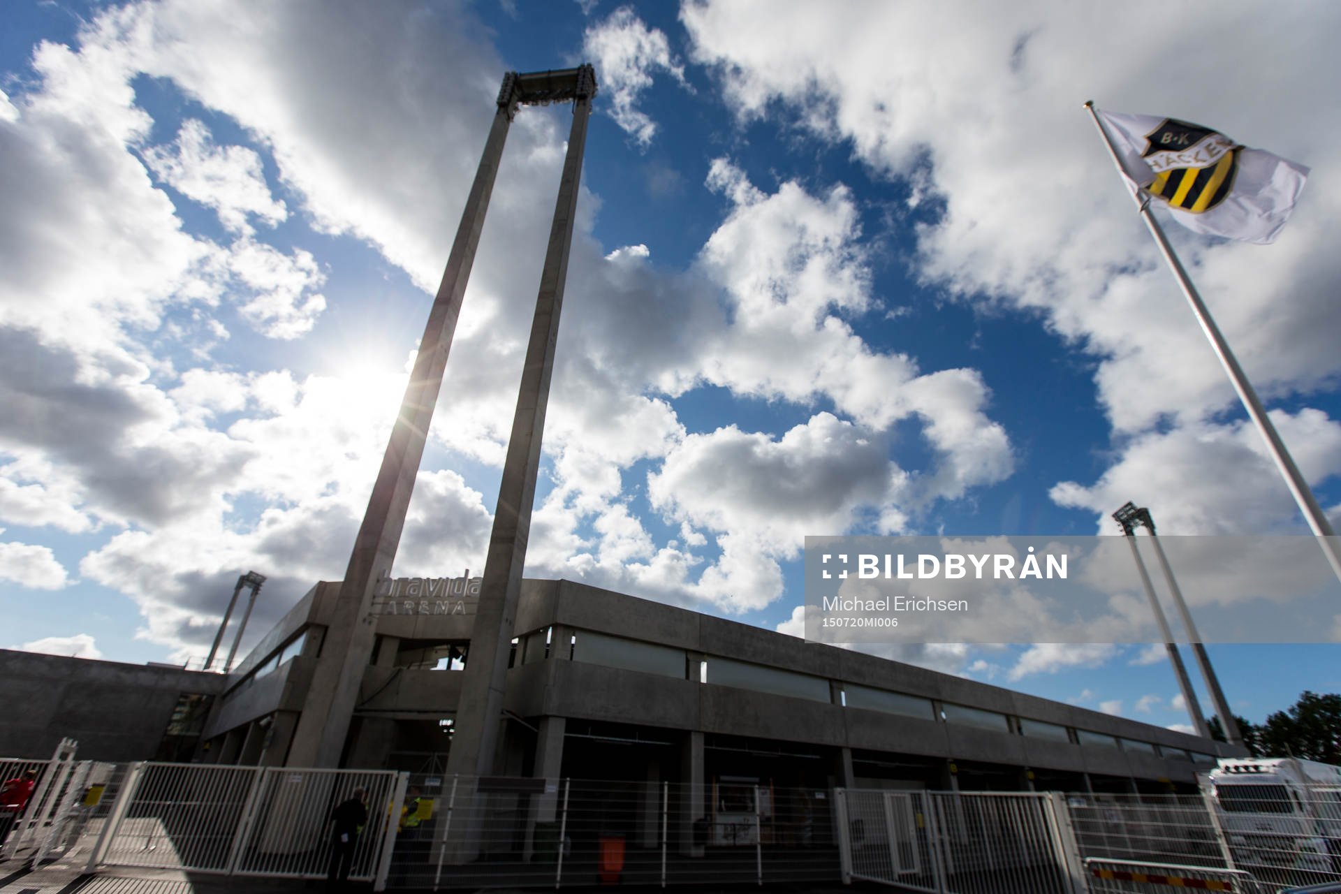 Bravida Arena innan fotbollsmatchen i Allsvenskan mellan