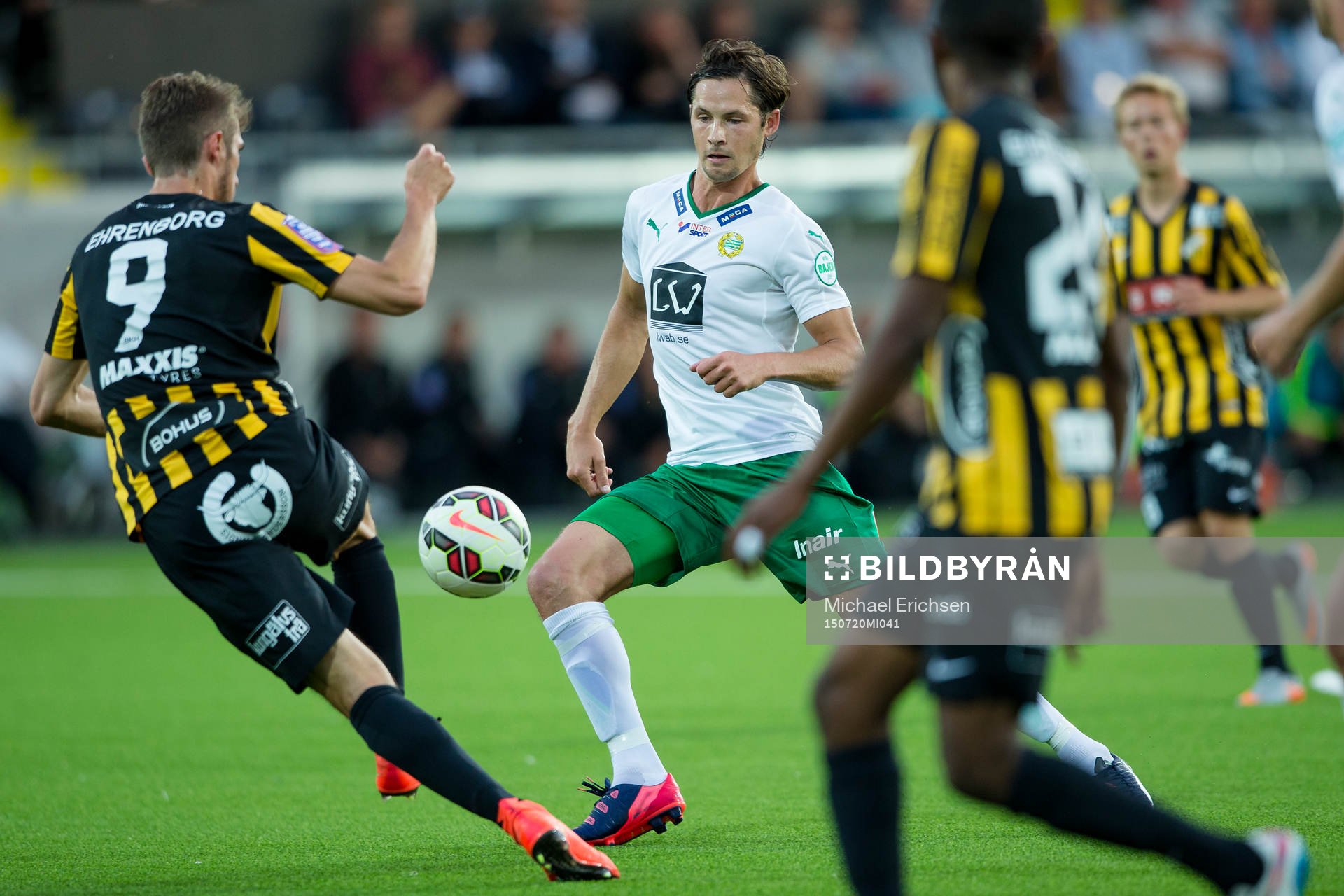 Hammarbys Philip Haglund mot Häckens Dardan Rexhepi