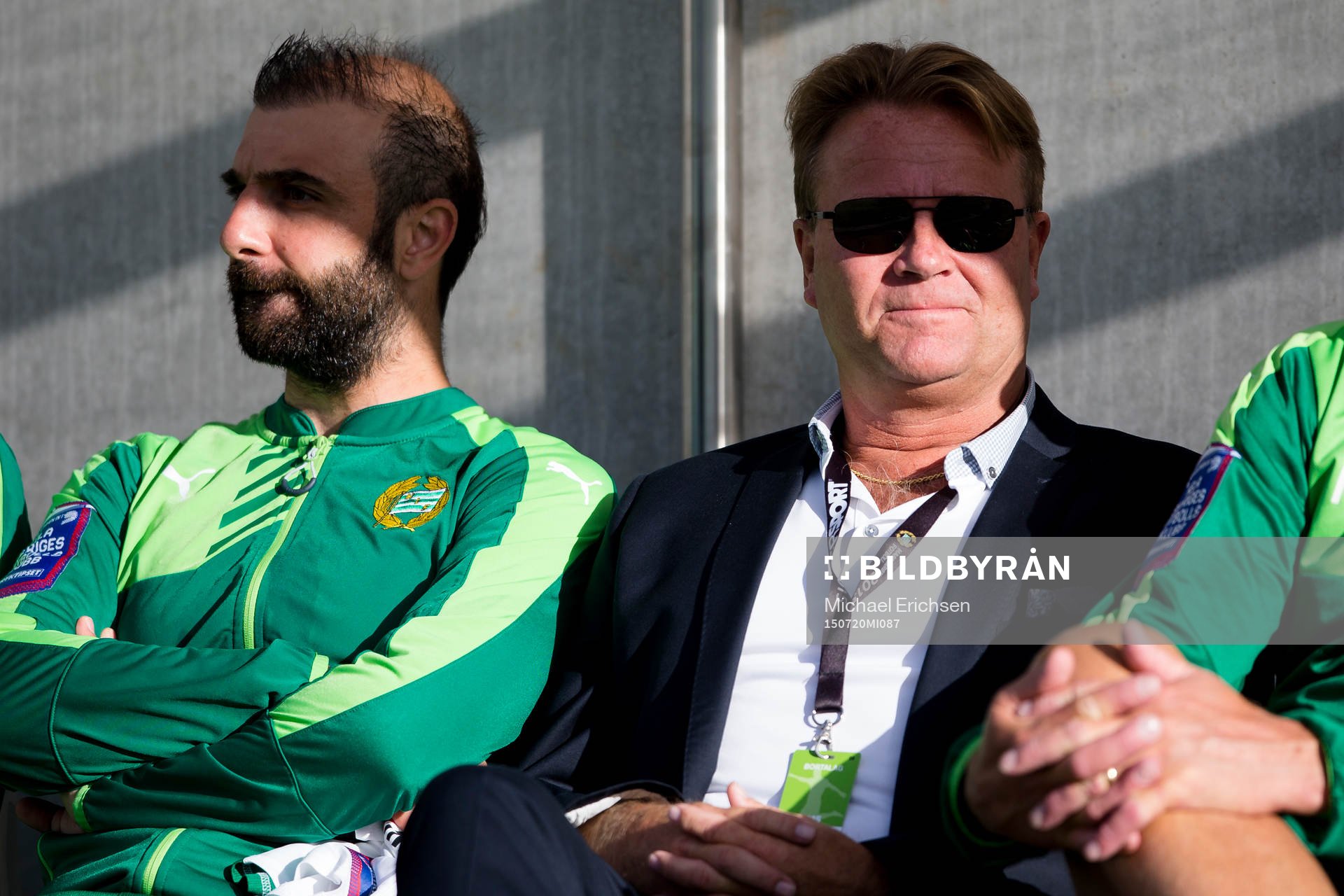 Hammarbys Kennedy Bakircioglu och sportchef Mats Jingblad
