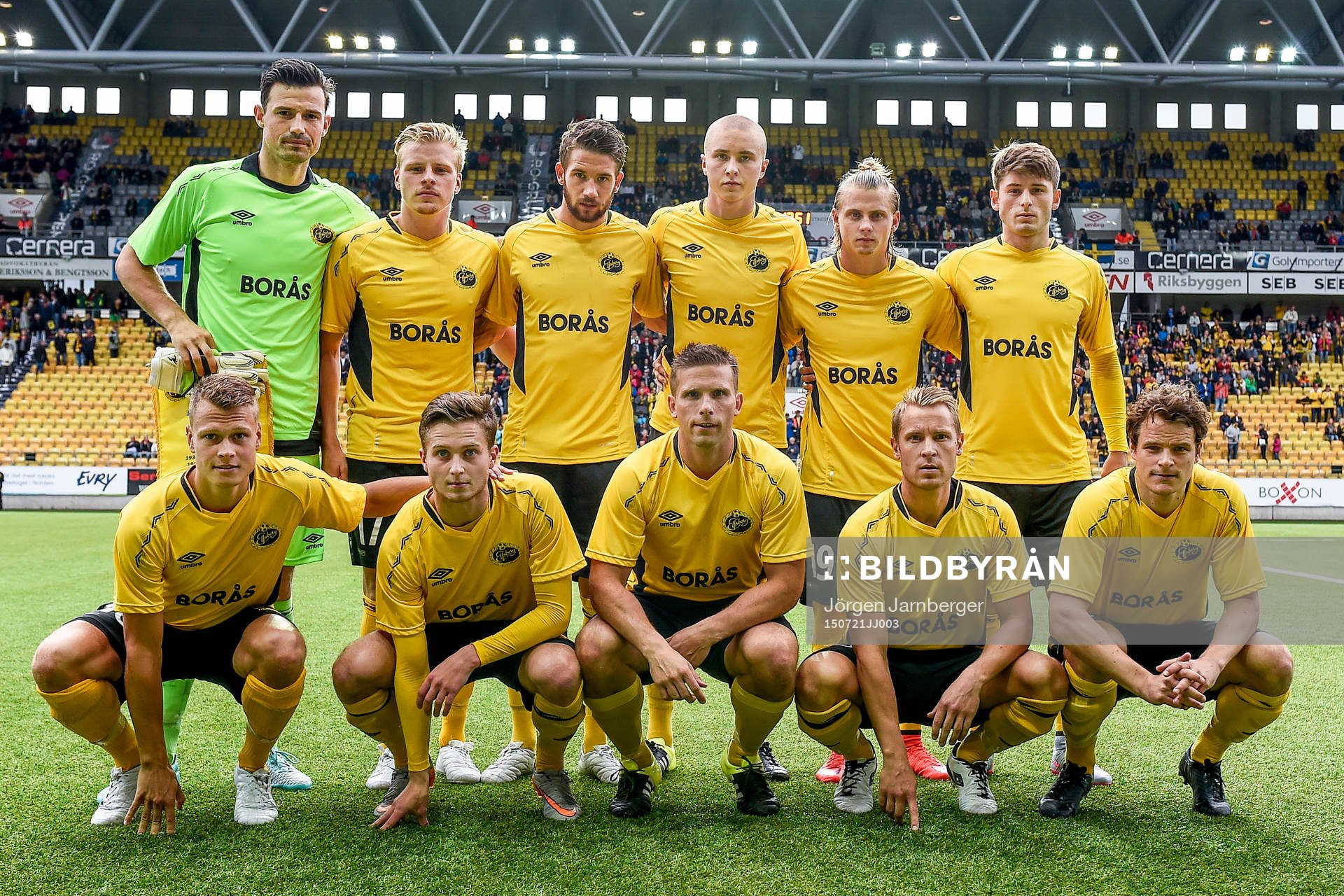 Elfsborgs startelva före en fotbollsmatch i Europa League