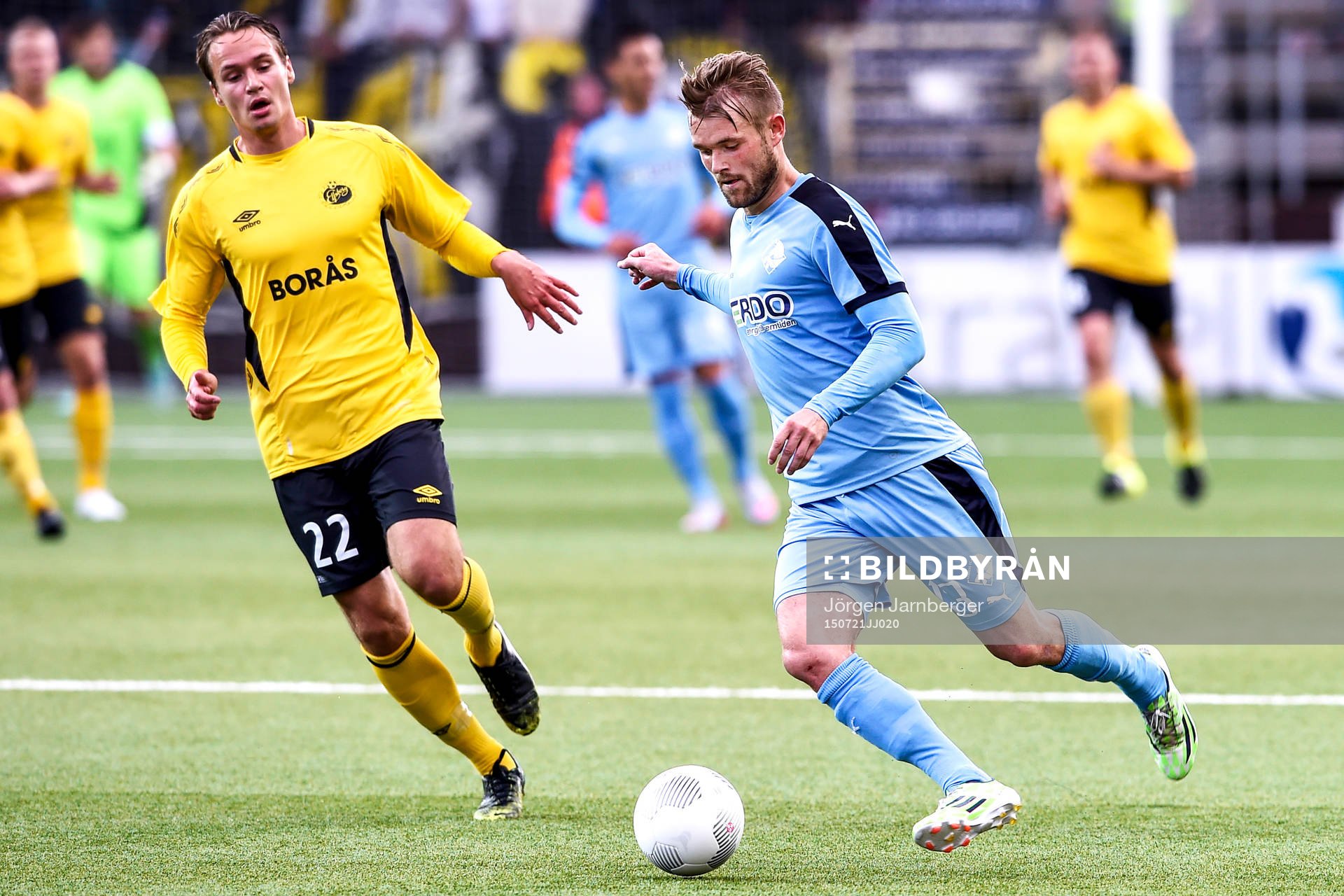 Elfsborgs Viktor Prodell och Randers Mads Fenger