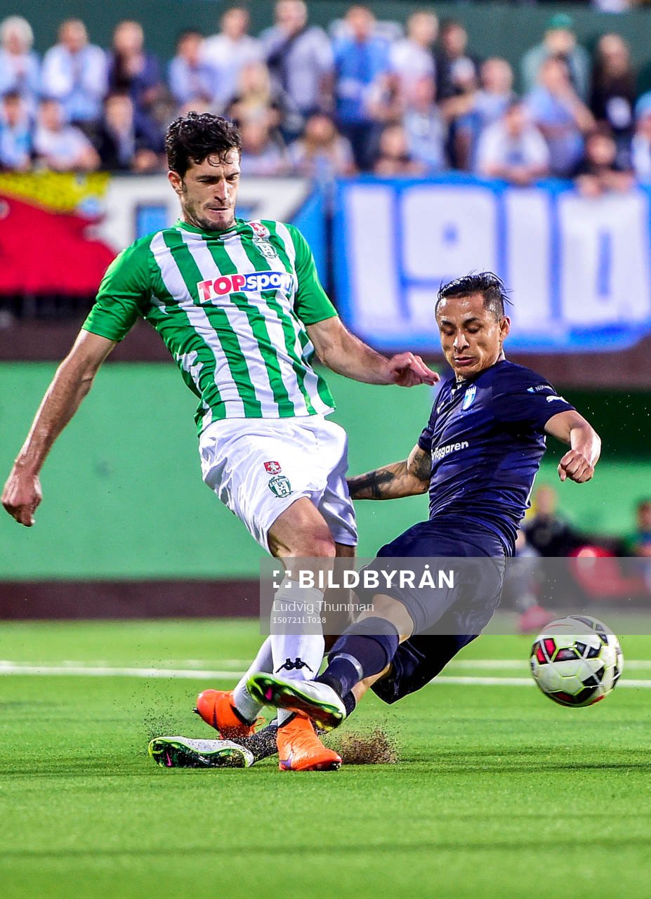 Zalgiris Samir Kerla och Malmö FFs Victor Yoshimar Yotun