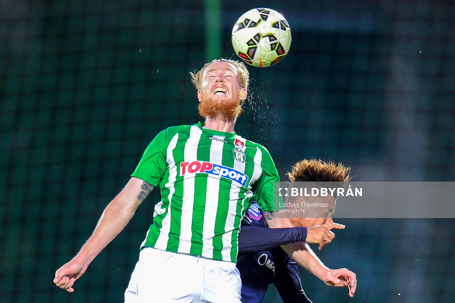 Zalgiris Yuri Kendysh och Malmö FFs Tobias Sana i en