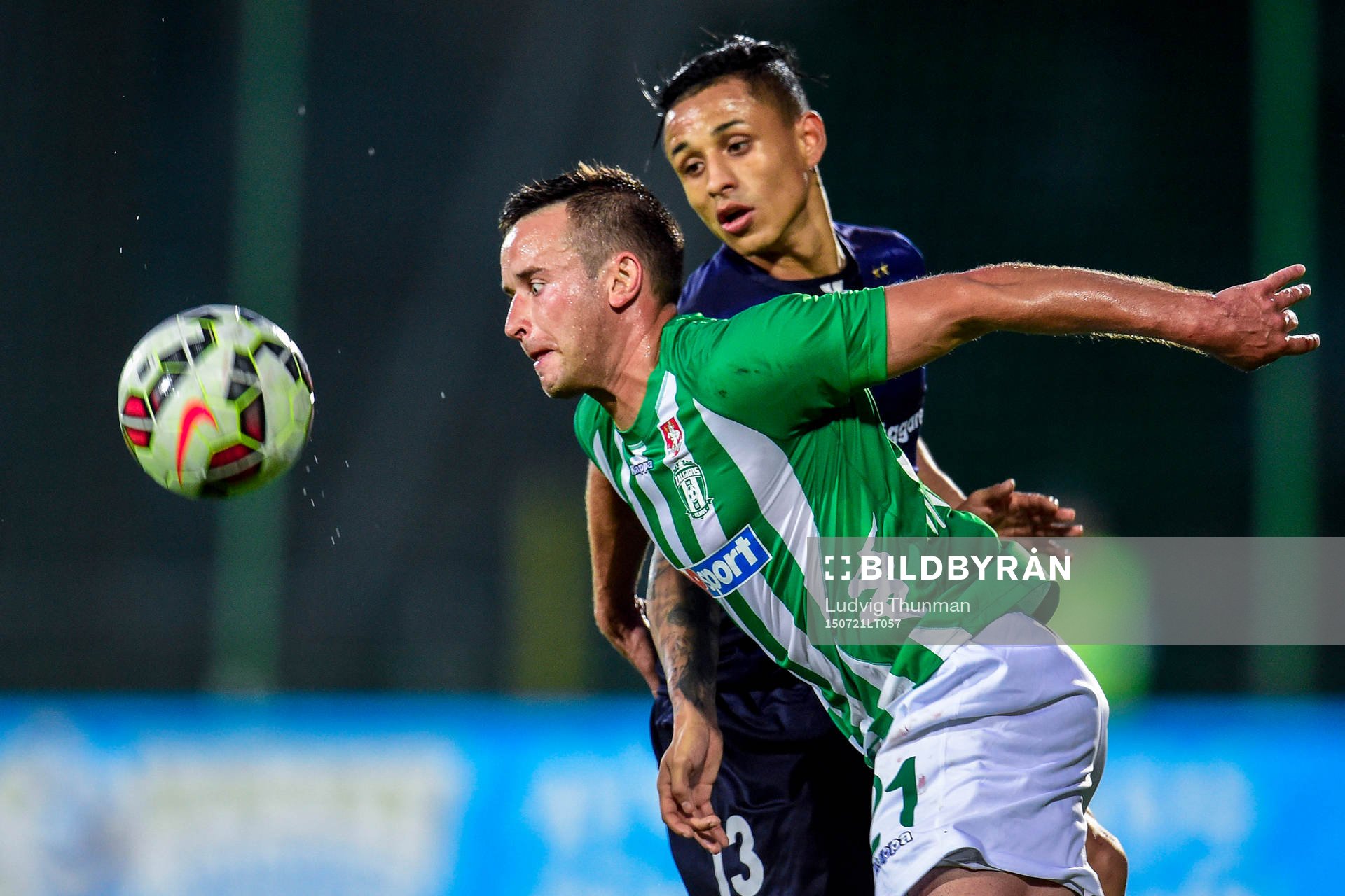 Zalgiris Vytautas Luksa och Malmö FFs Victor Yoshimar