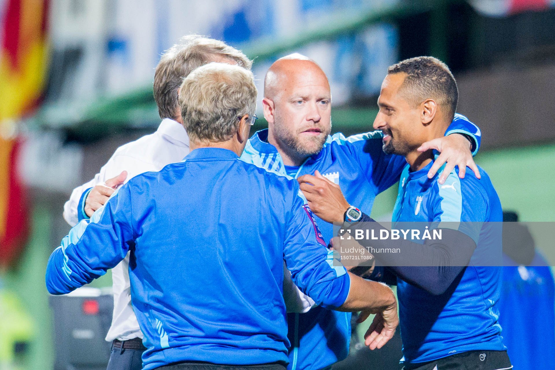 Malmö FFs tränarteam med assisterande tränare Olof