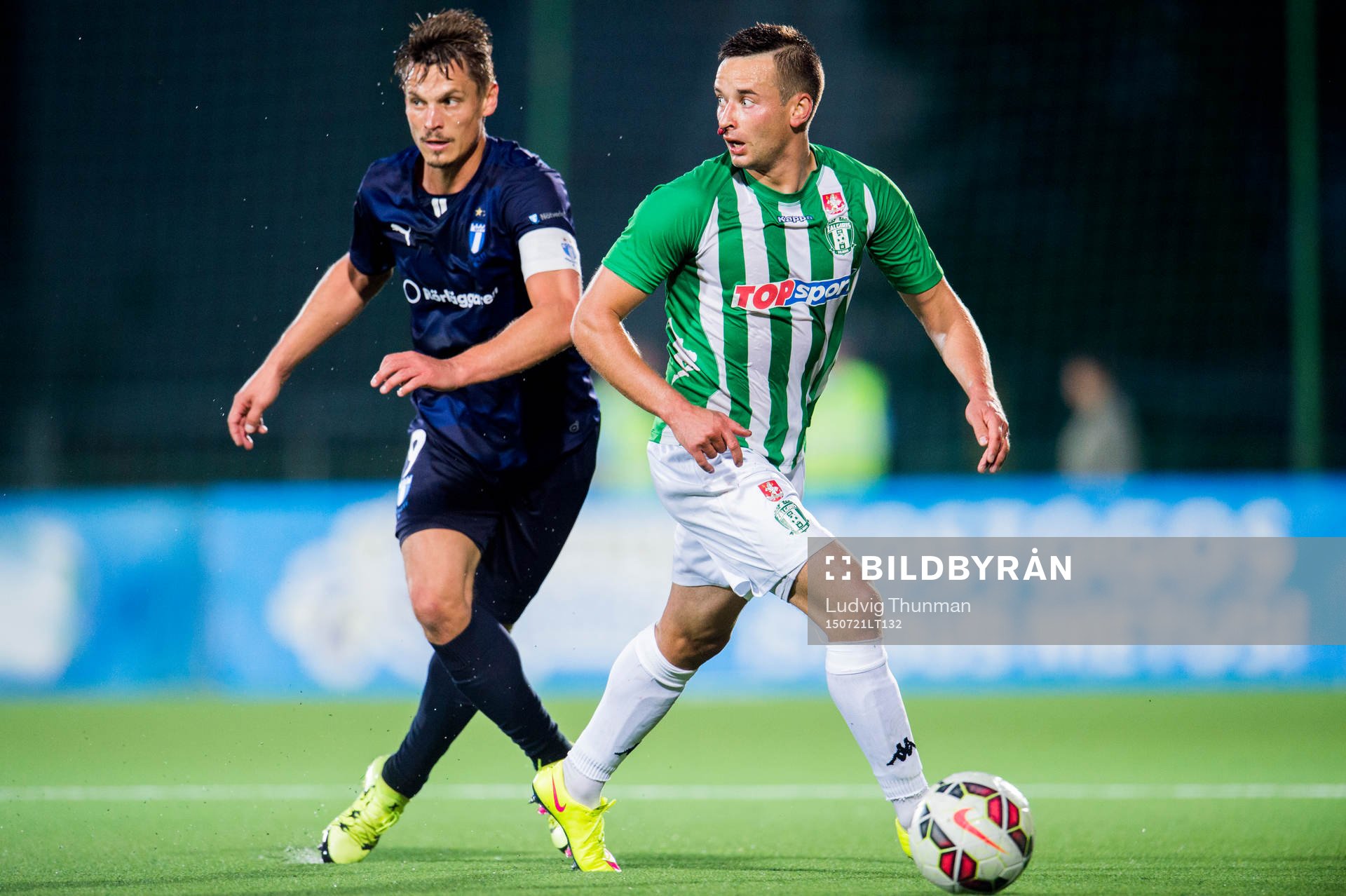 Malmö FFs Markus Rosenberg och Zalgiris Vytautas Luksa